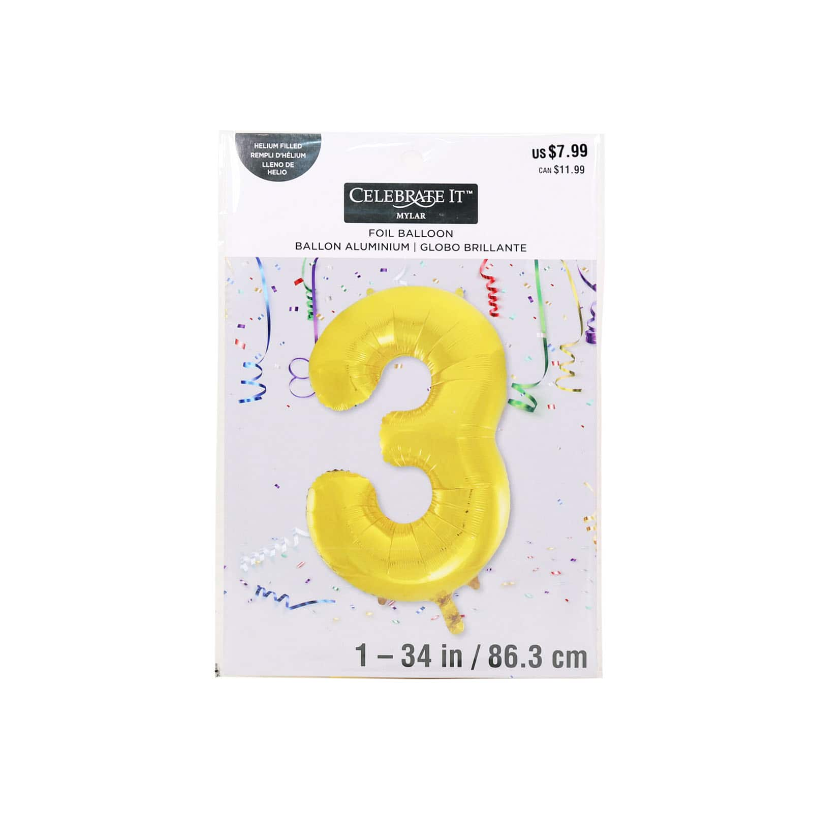 6 Pack: Gold Foil Number Balloon by Celebrate It&#x2122;