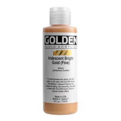 Golden OPEN Acrylic 5 oz Iridescent Bright Gold (Fine)
