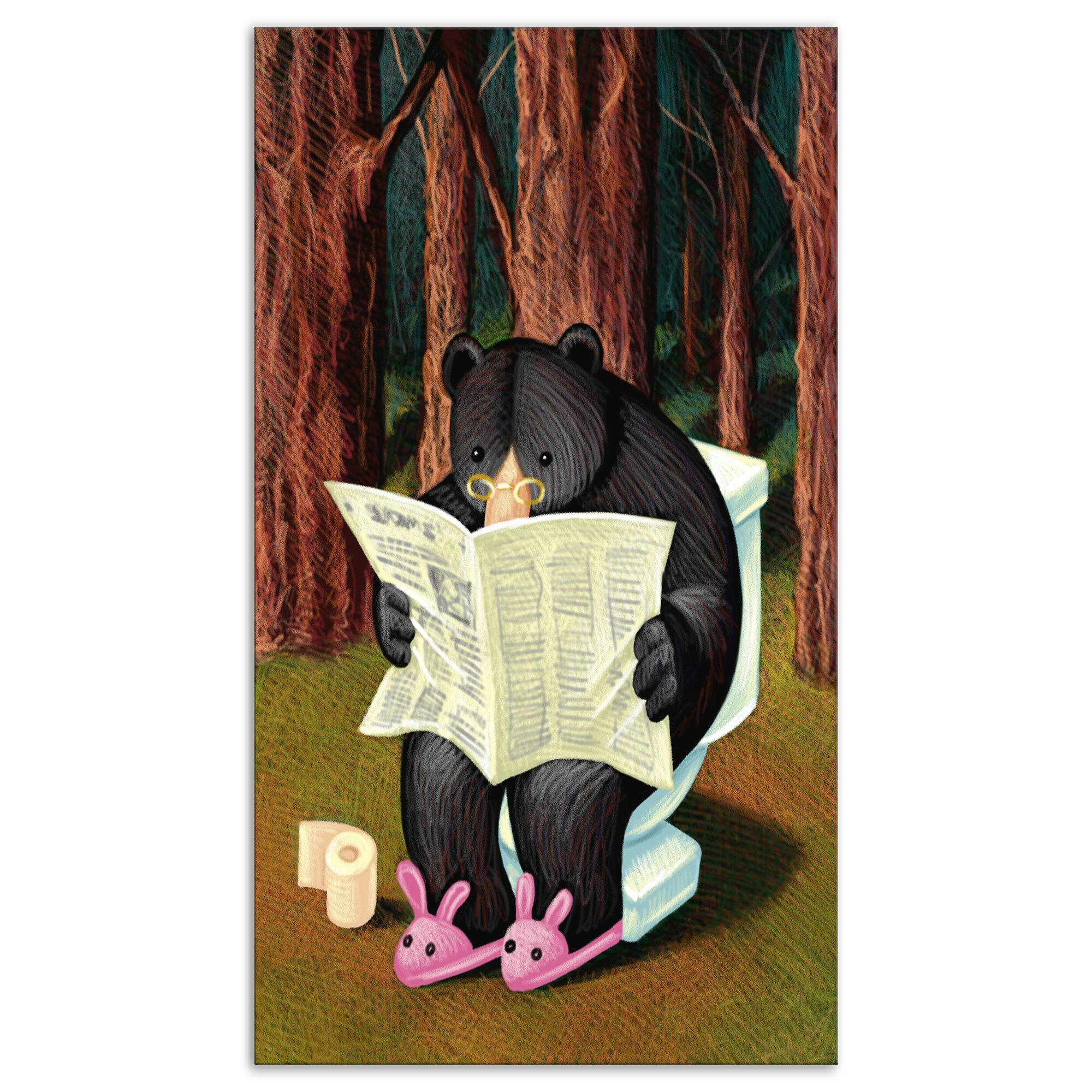 Designart - Bear in the Woods - Animal Canvas Art Print