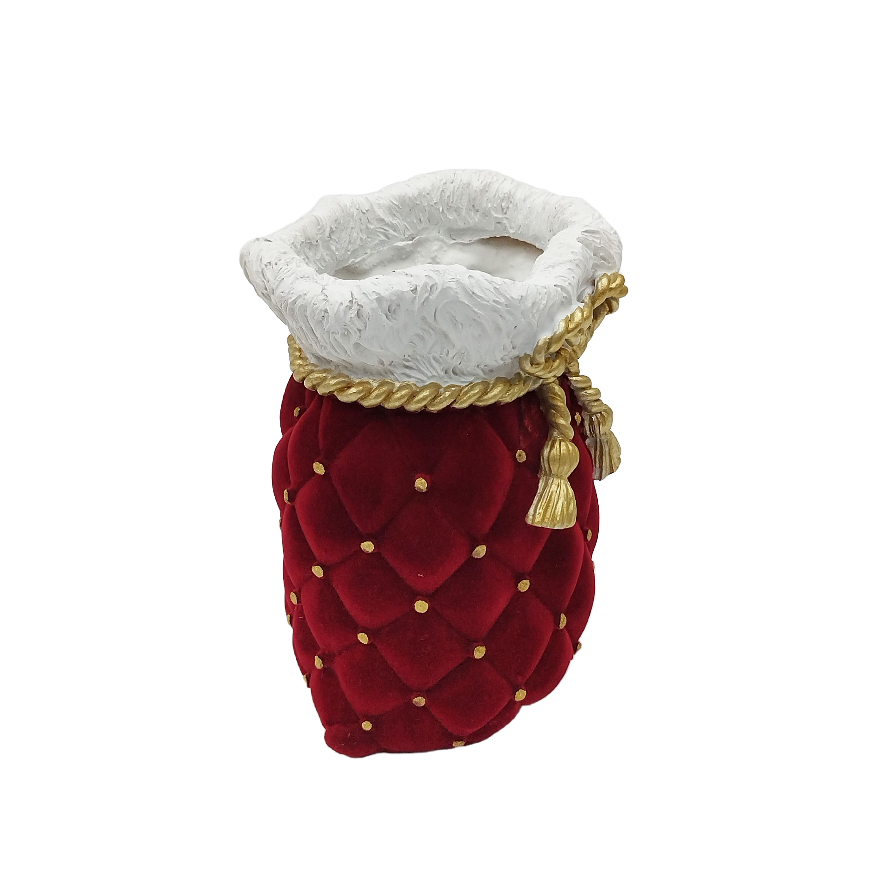 7&#x22; Red &#x26; White Santa Bag Tabletop D&#xE9;cor by Ashland&#xAE;