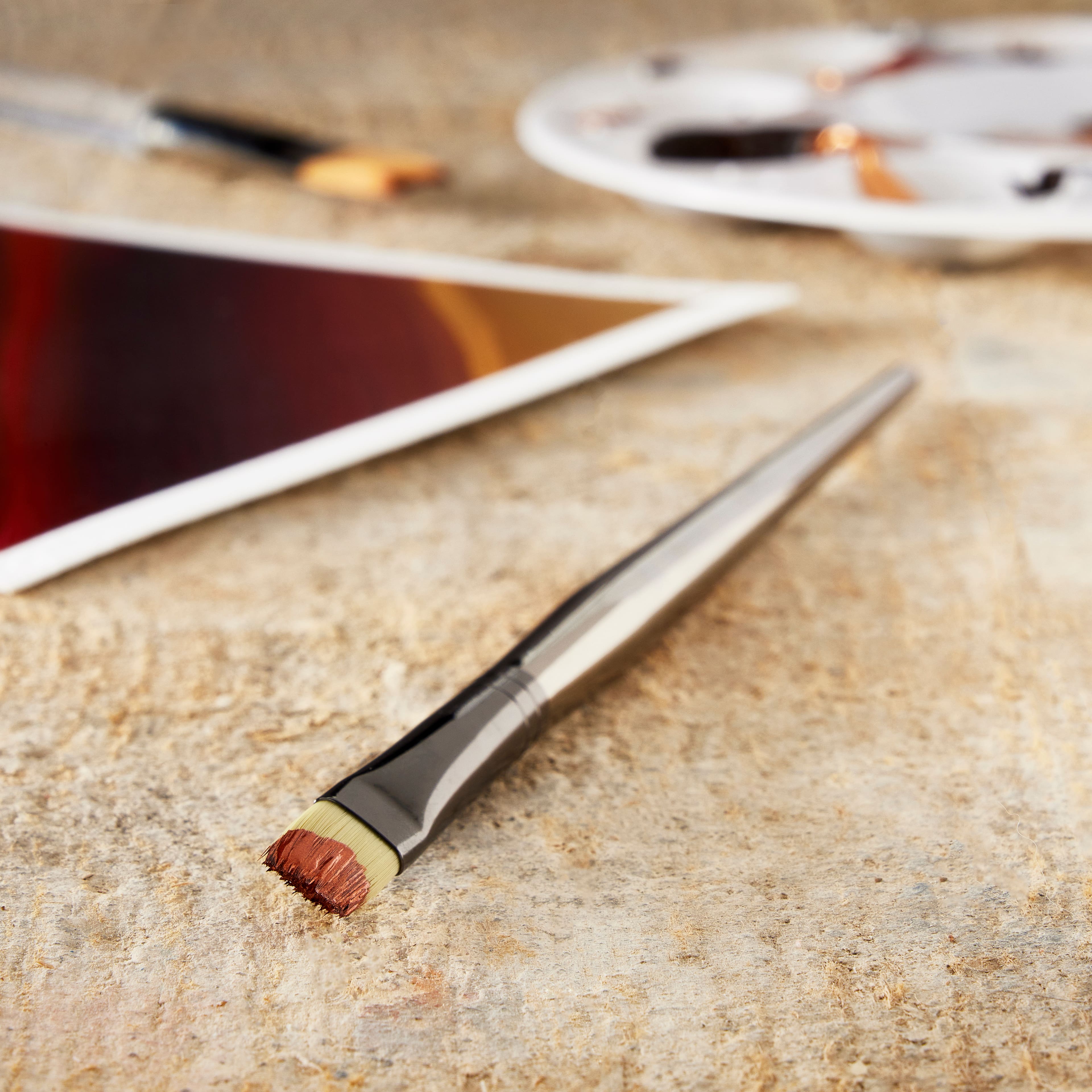 12 Pack: Zen™ Series 93 Short Handle Flat Shader Brush