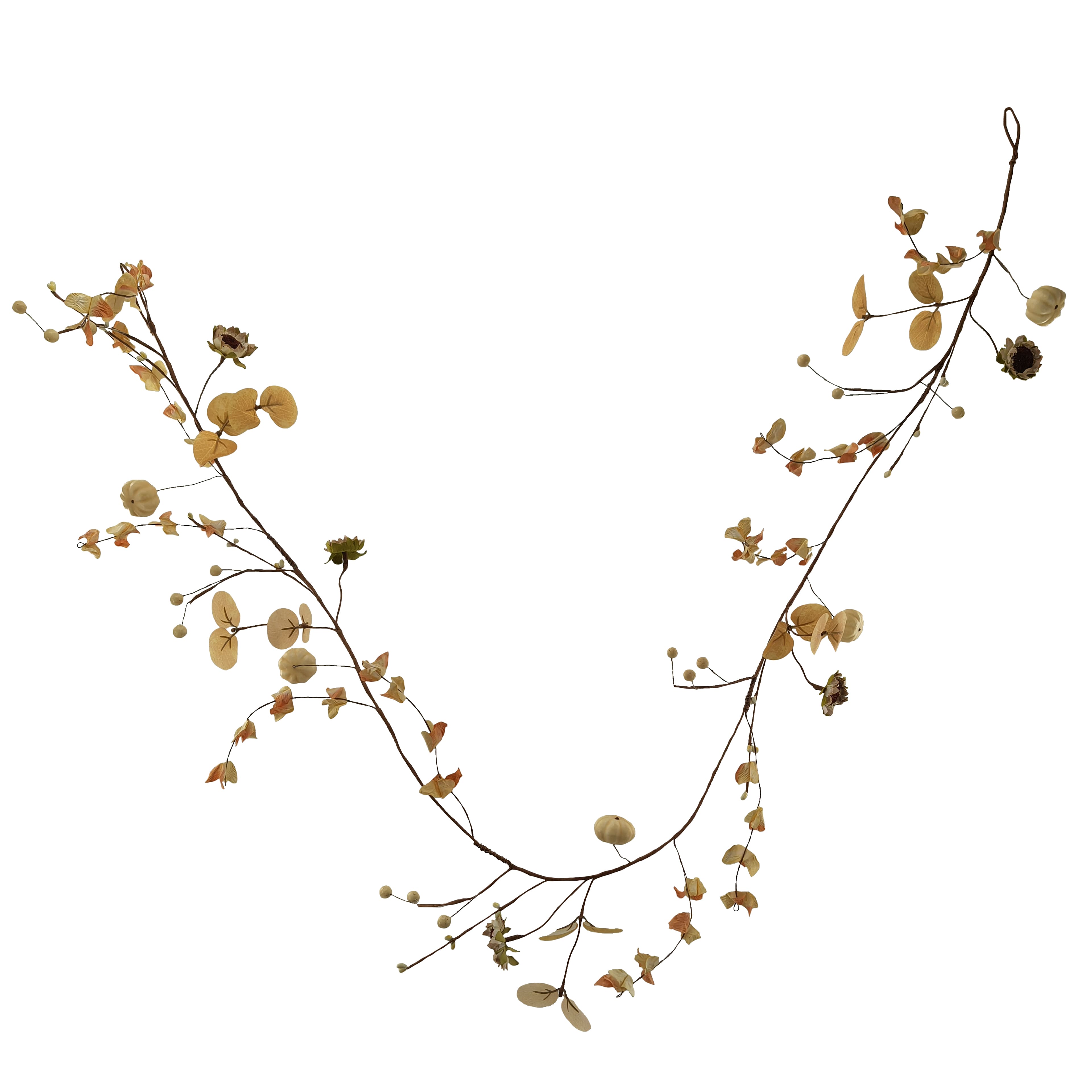 5ft. Cream Pumpkin & Berry Coiled Garland by Ashland®
