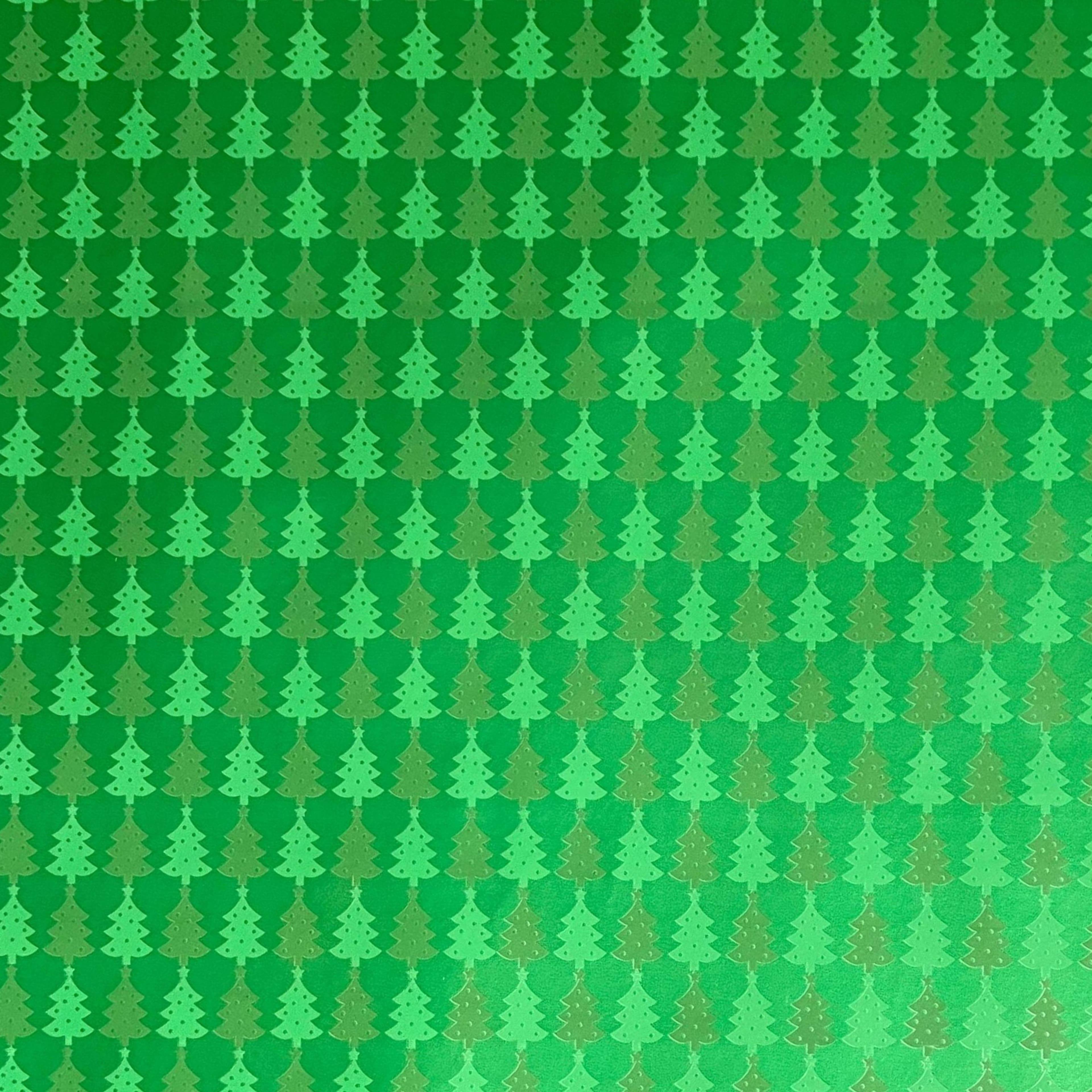 Green Foil Trees Gift Wrap by Celebrate It&#x2122;