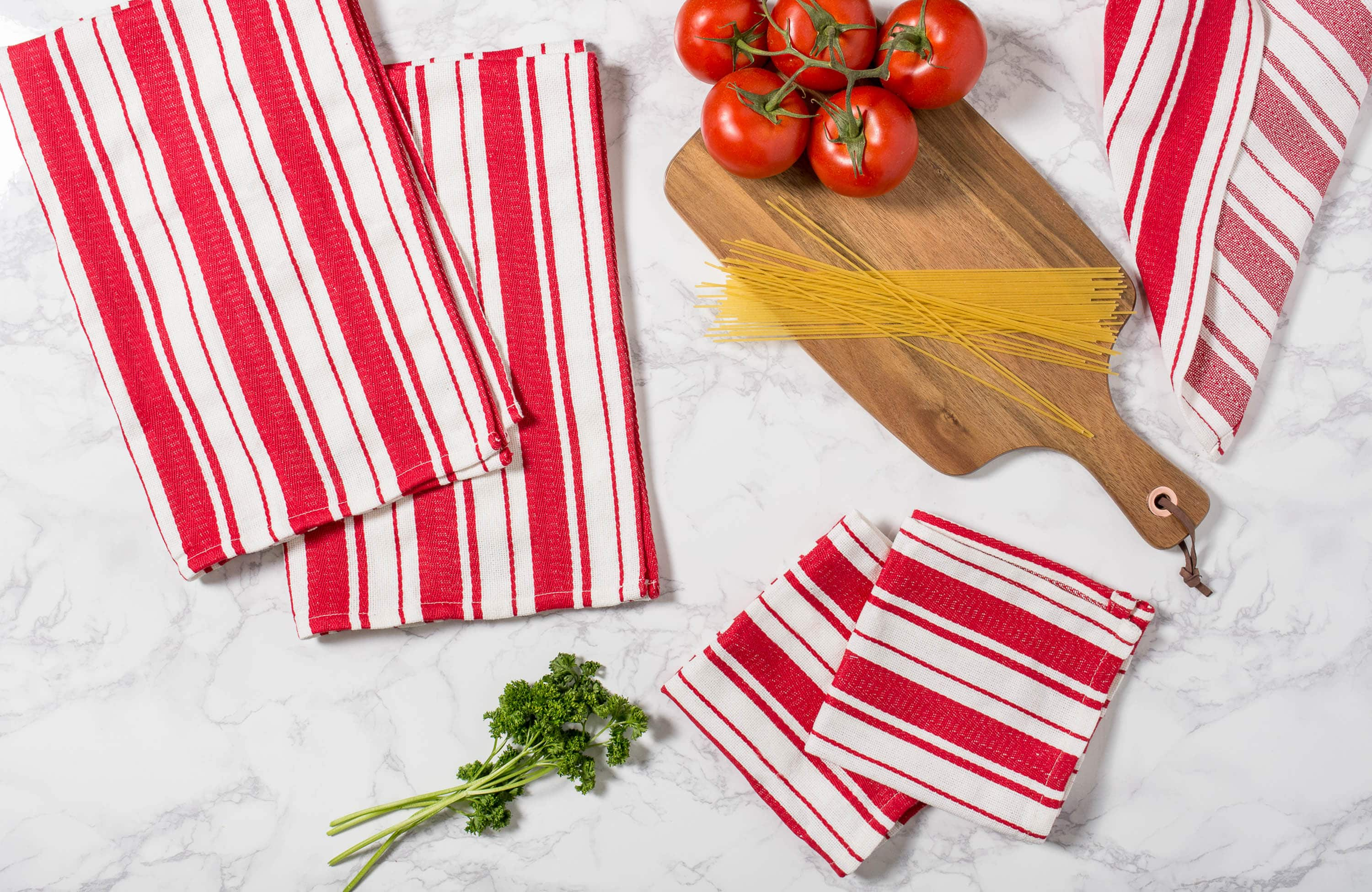 DII&#xAE; Tomato Stripe Gourmet Dishtowel (Set of 3)