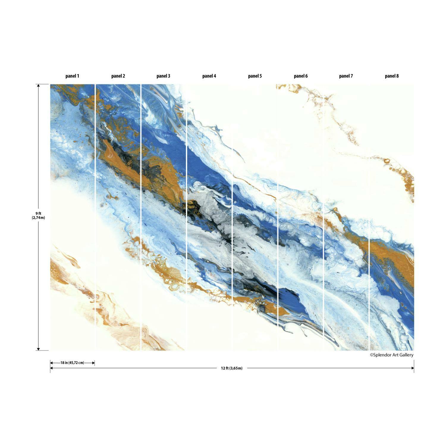 RoomMates Crystal Geode Peel & Stick Mural Wallpaper