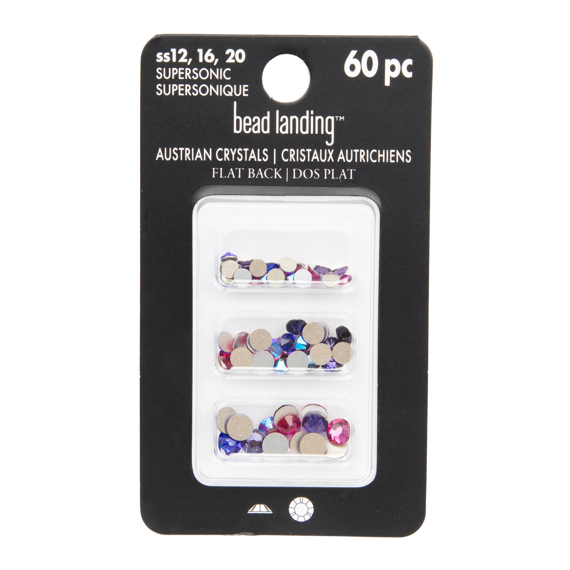 Round Flatback Austrian Crystals Mix by Bead Landing&#x2122;, 60ct.