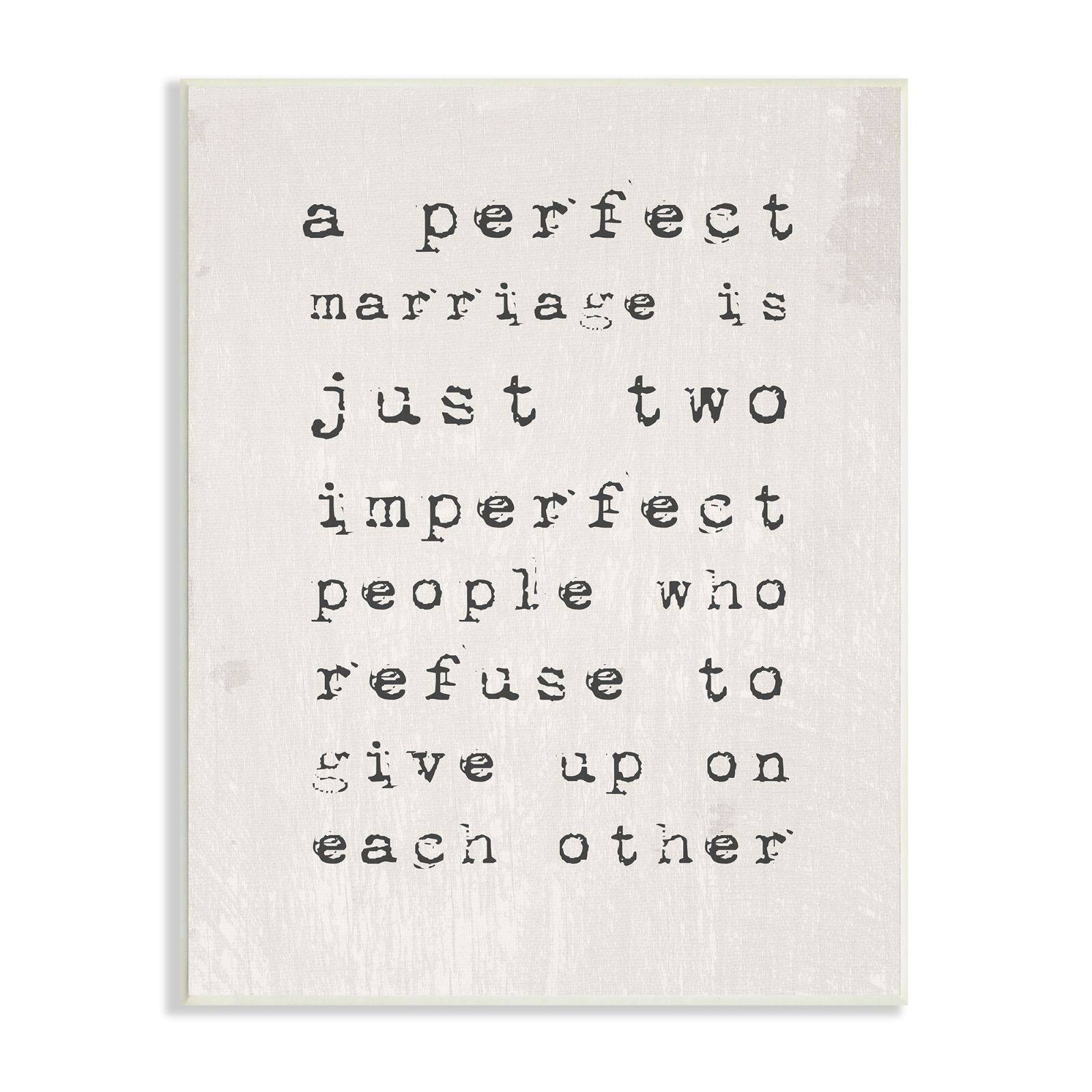 Stupell Industries A Perfect Marriage Wood Wall Plaque