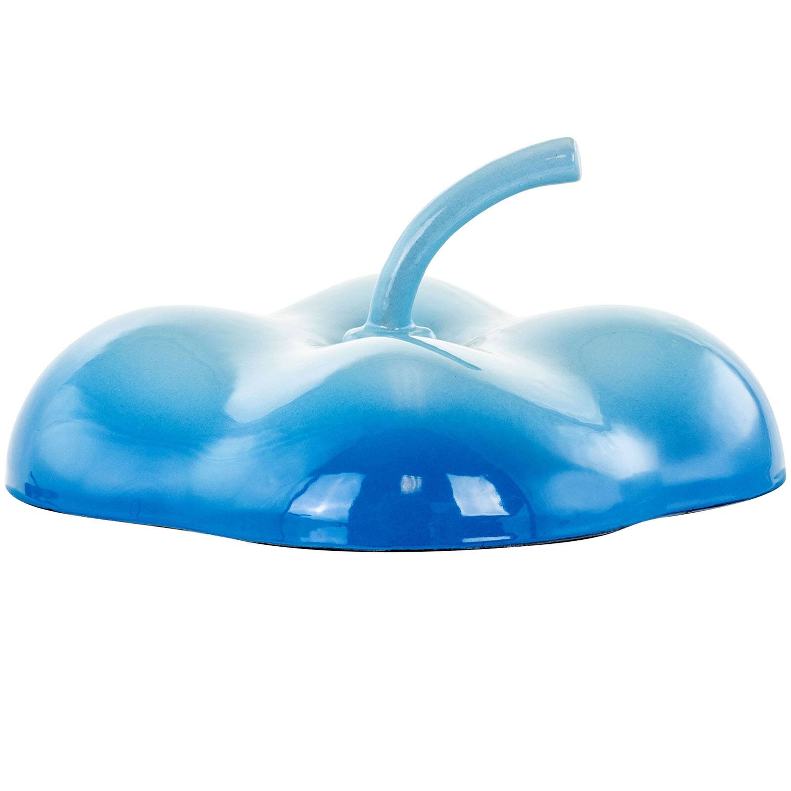 MegaChef 3qt. Blue Pepper Shaped Enameled Cast Iron Casserole