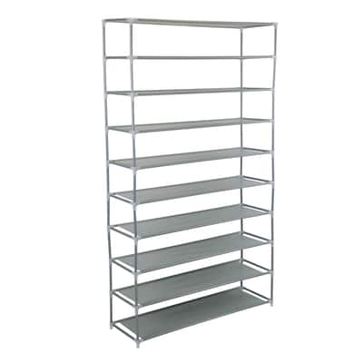 Simplify 59.5 Black 10 Tier Shoe Rack