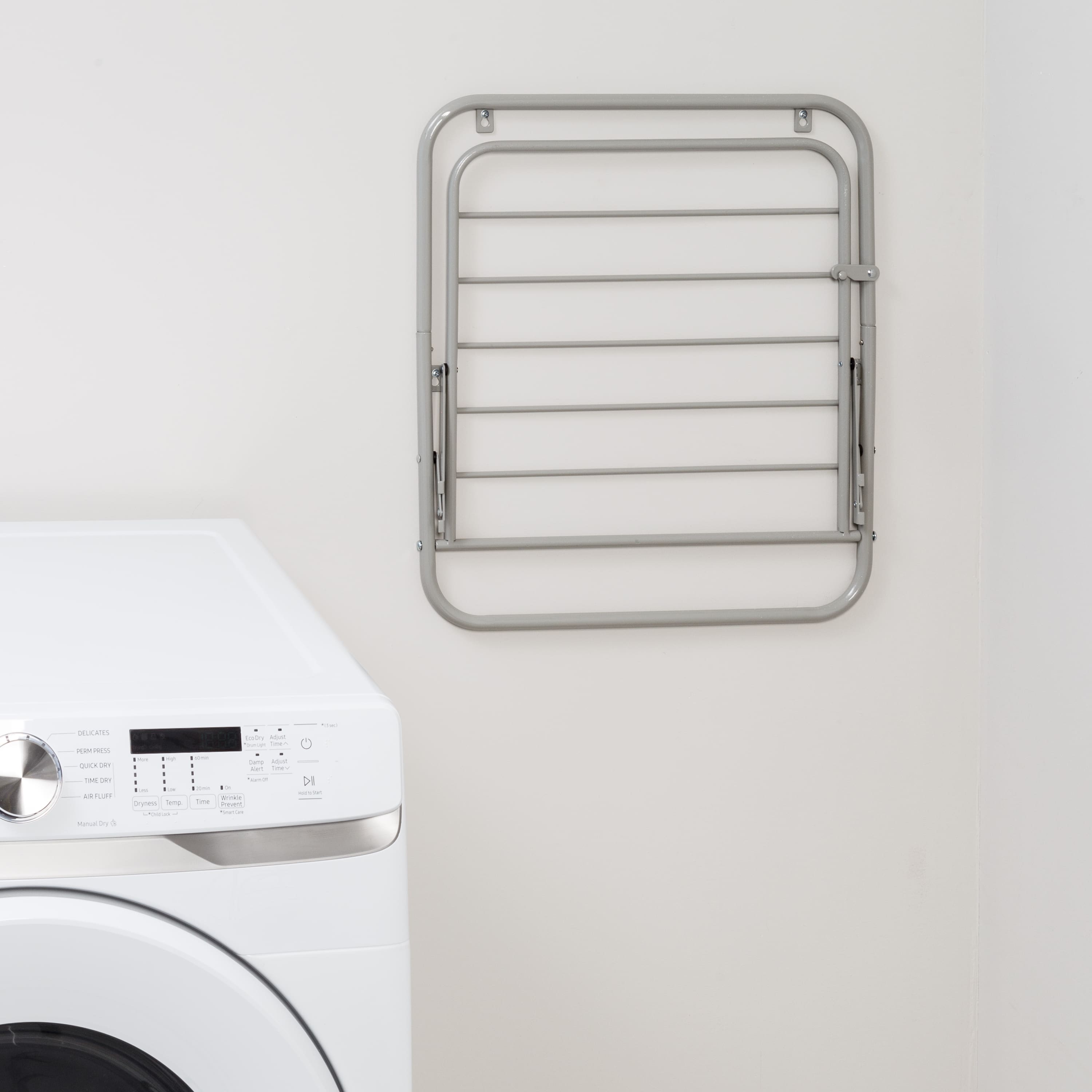 Honey Can Do Gray Collapsible Wall-Mounted Clothes Drying Rack