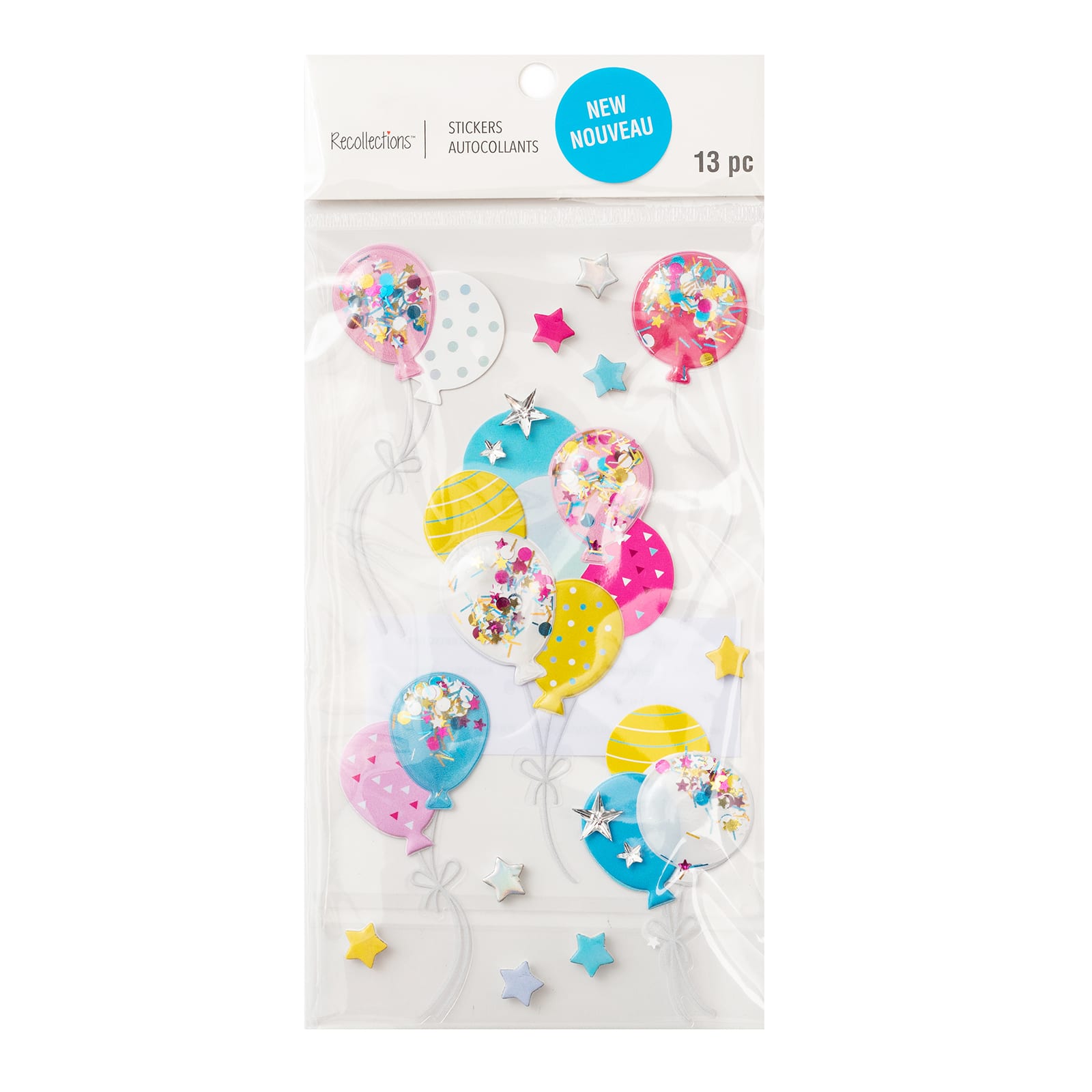 Recollections Birthday Balloon Stickers - 13 ct