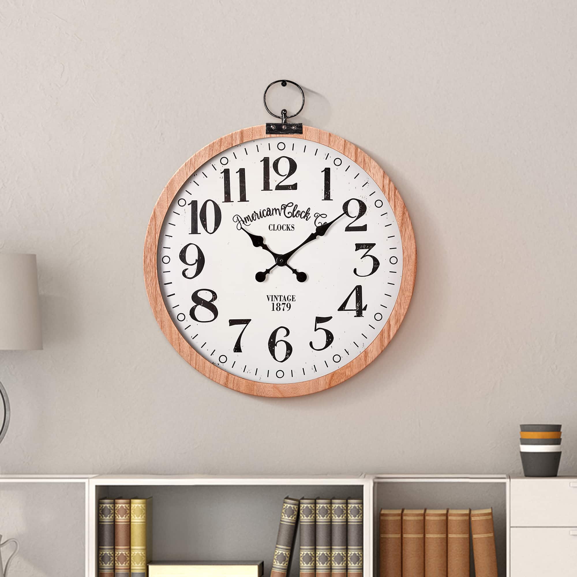 American Clock Co. Vintage Pocket Watch Wall Clock - 27.5&#x22;