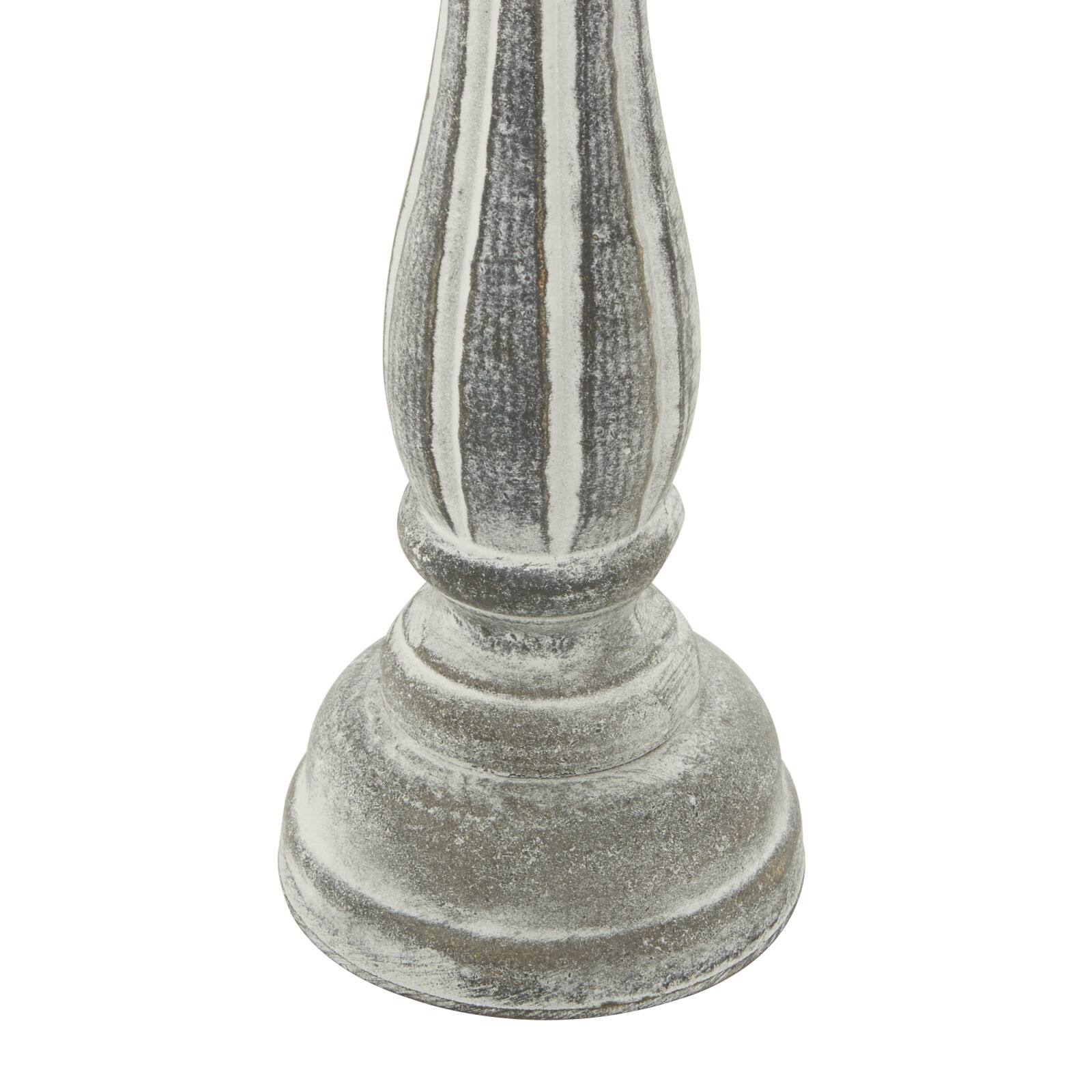 White Distressed Wood Traditional Candle Holder Set, 3ct.