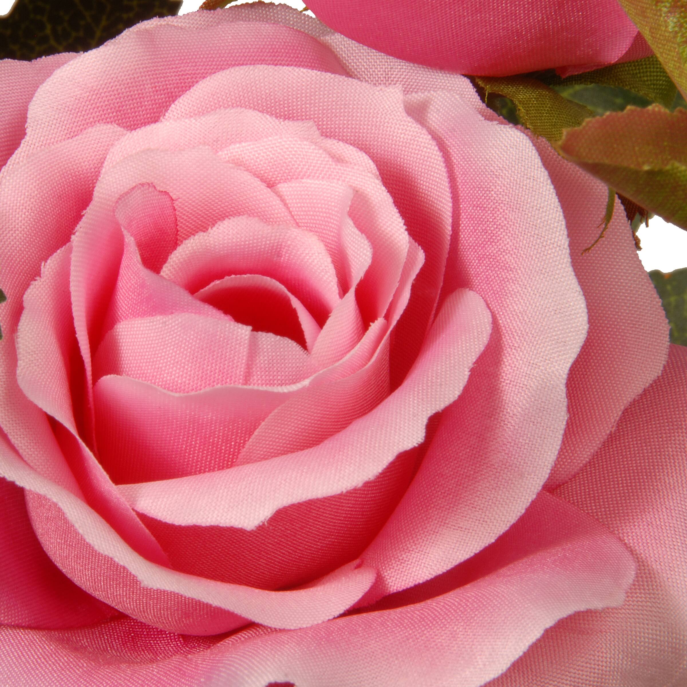 10&#x22; Potted Pink Rose Flowers