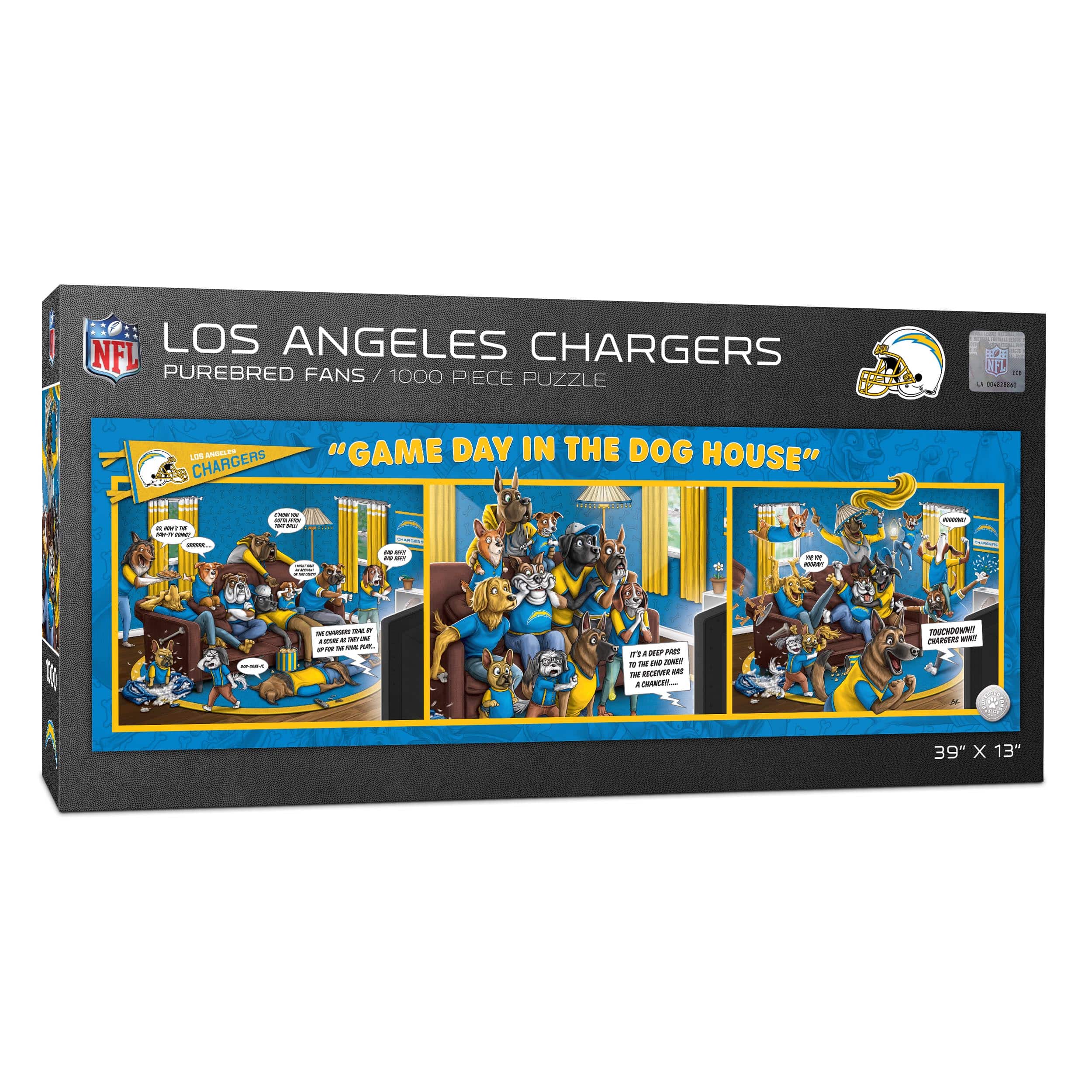NFL Game Day in the Dog House 1,000 Piece Puzzle