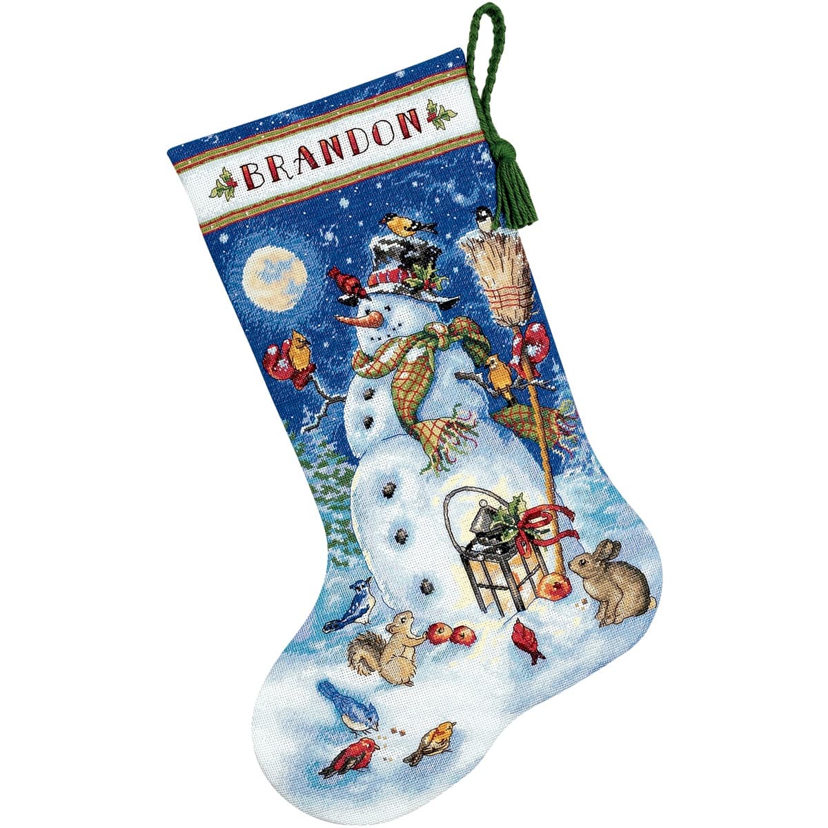 Dimensions&#xAE; Gold Collection Snowman &#x26; Friends Stocking Counted Cross Stitch Kit