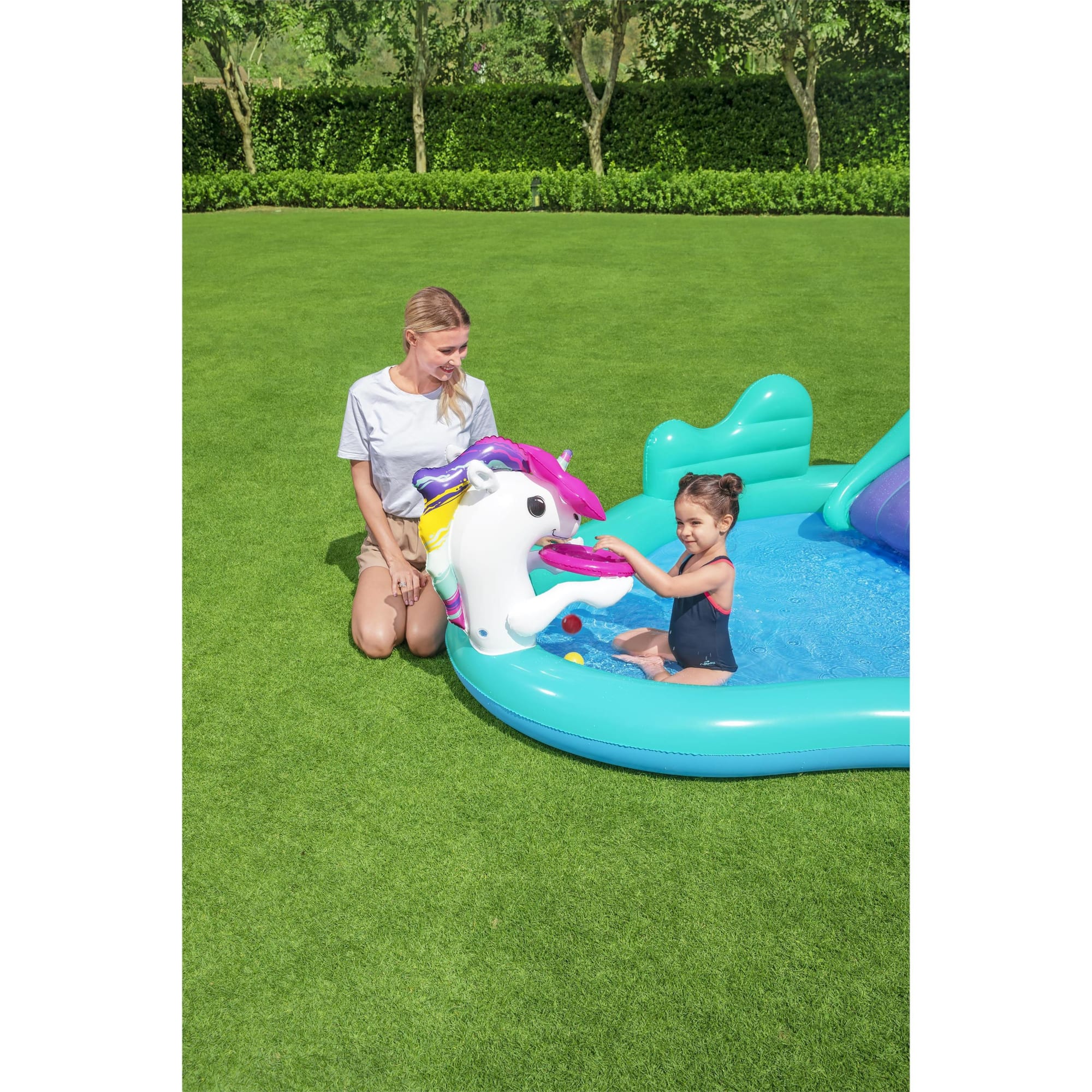 Bestway&#xAE; H2OGO!&#xAE; Magical Unicorn Carriage Inflatable Play Pool Center