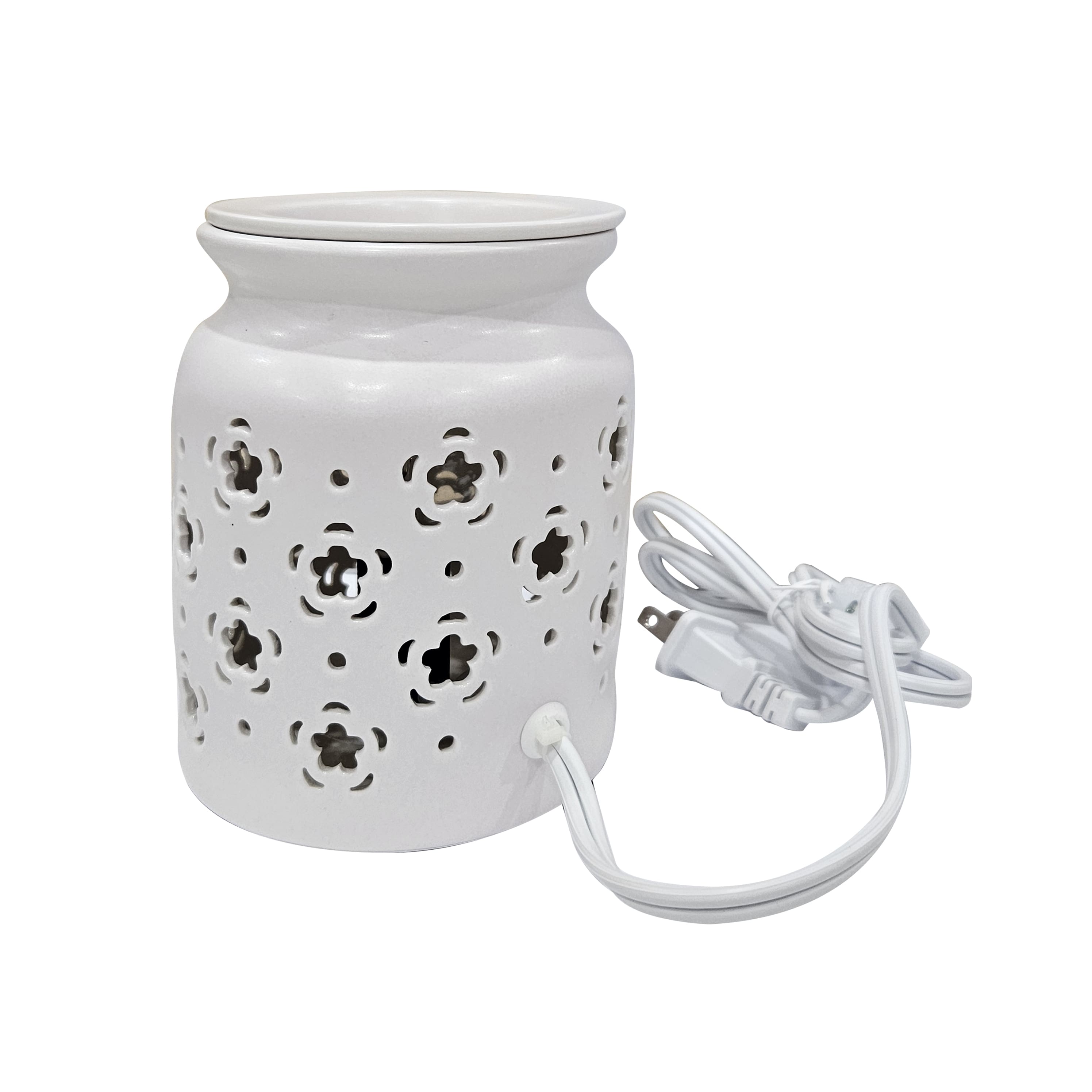 5.4&#x22; Cream Flower Ceramic Wax Warmer by Ashland&#xAE;