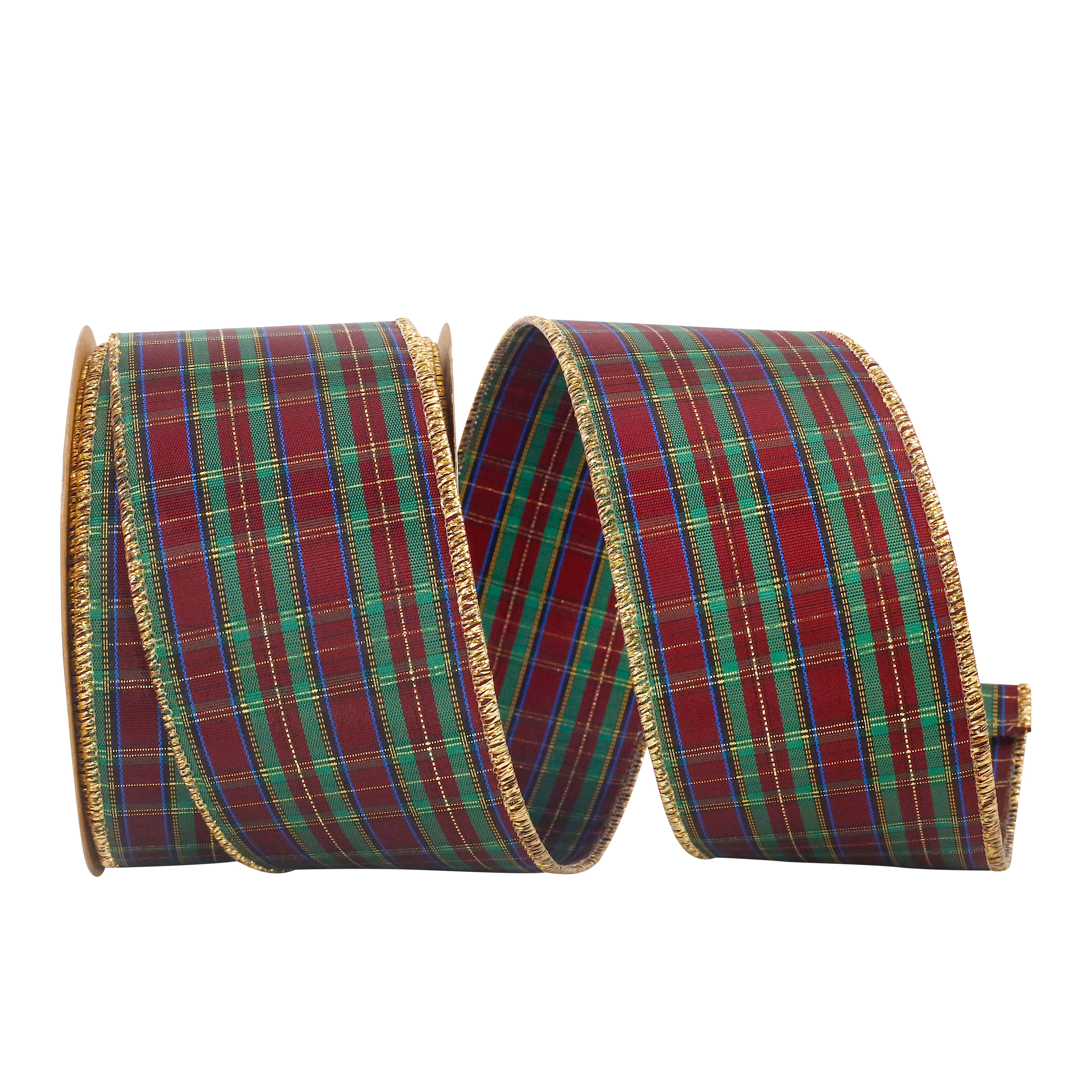 JAM Paper 2.5" x 20yd. Wired McSweeny Plaid Ribbon
