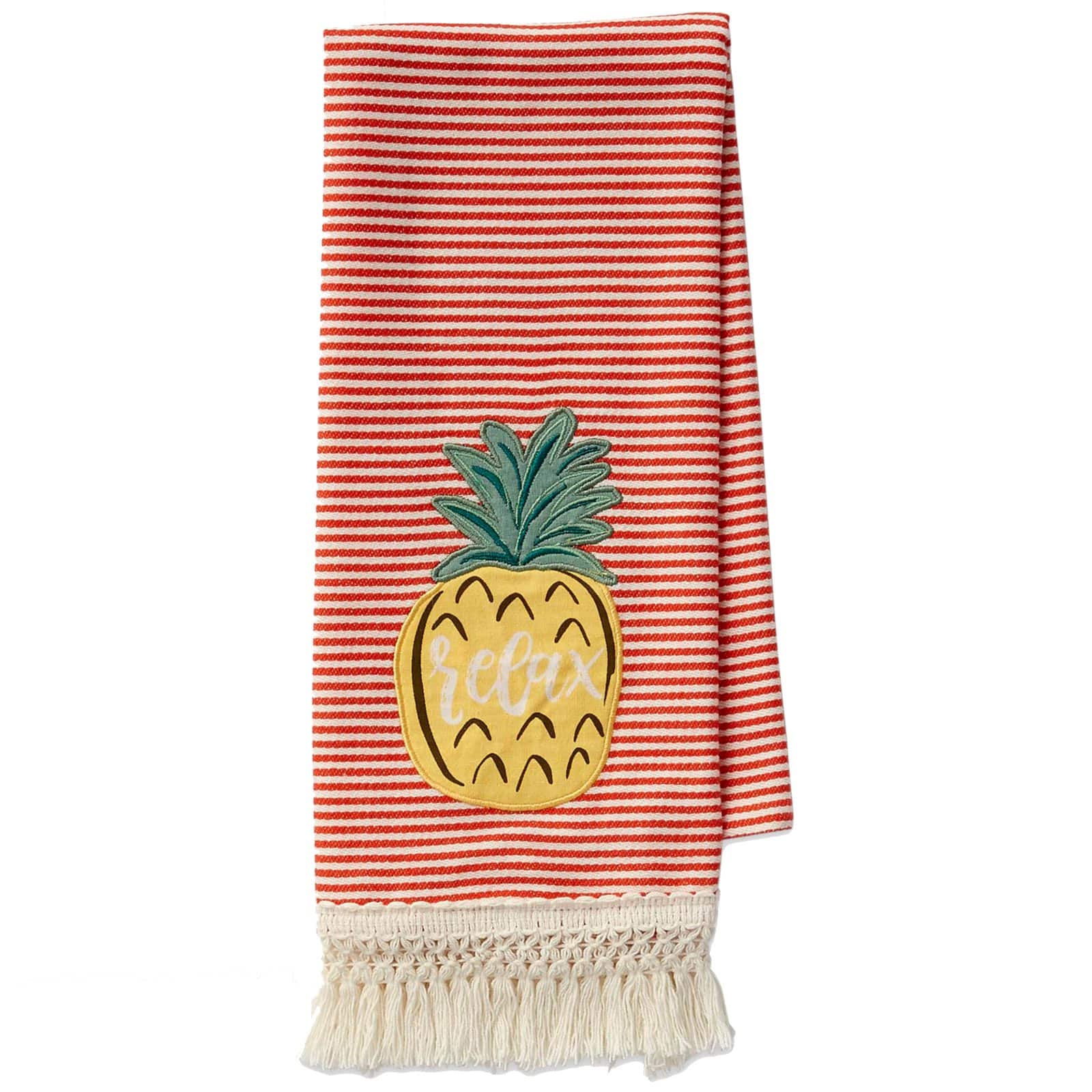 DII® Island Tropics Pineapple Embellished Dish Towels, 3ct.