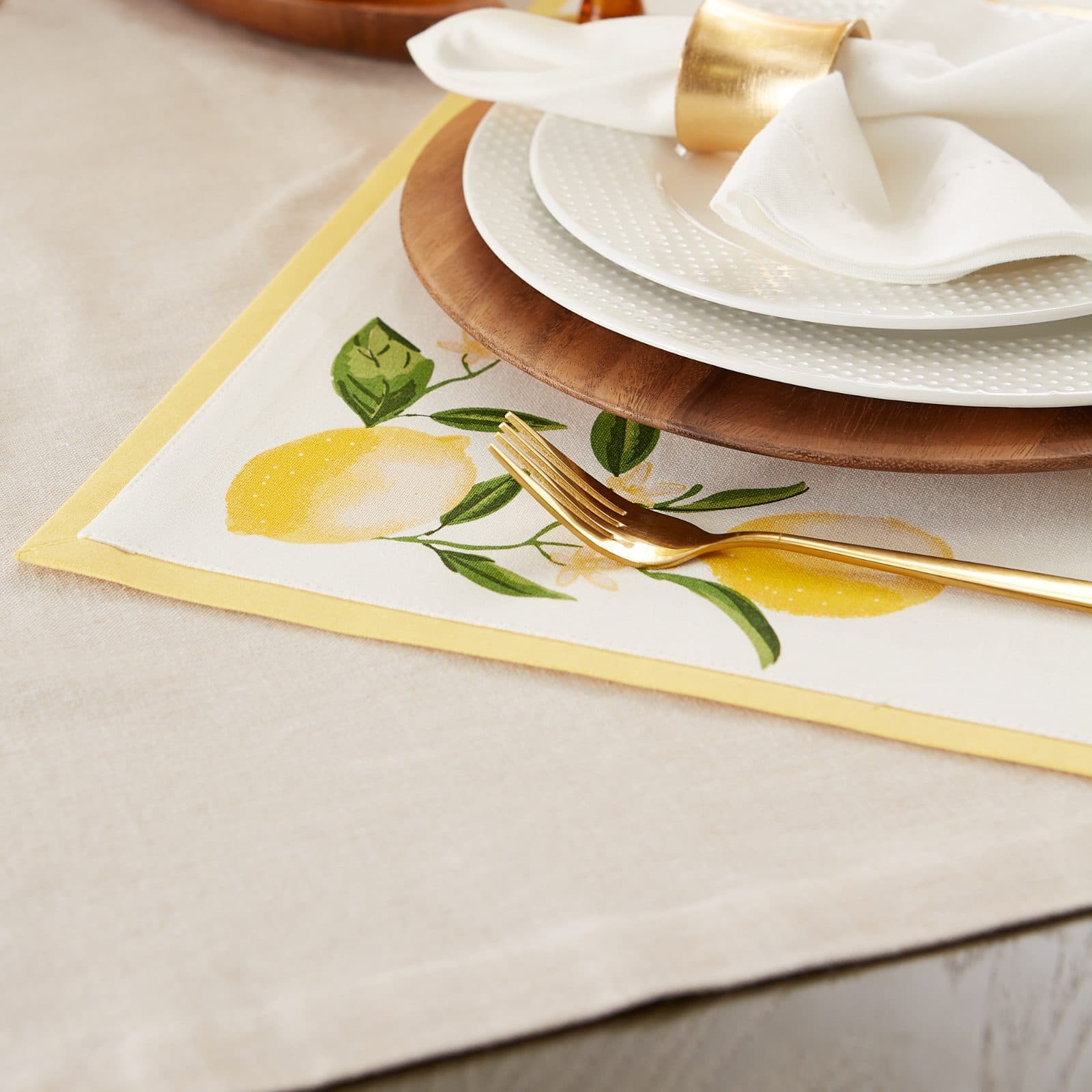 DII&#xAE; Lemon Bliss Placemats, 6ct.
