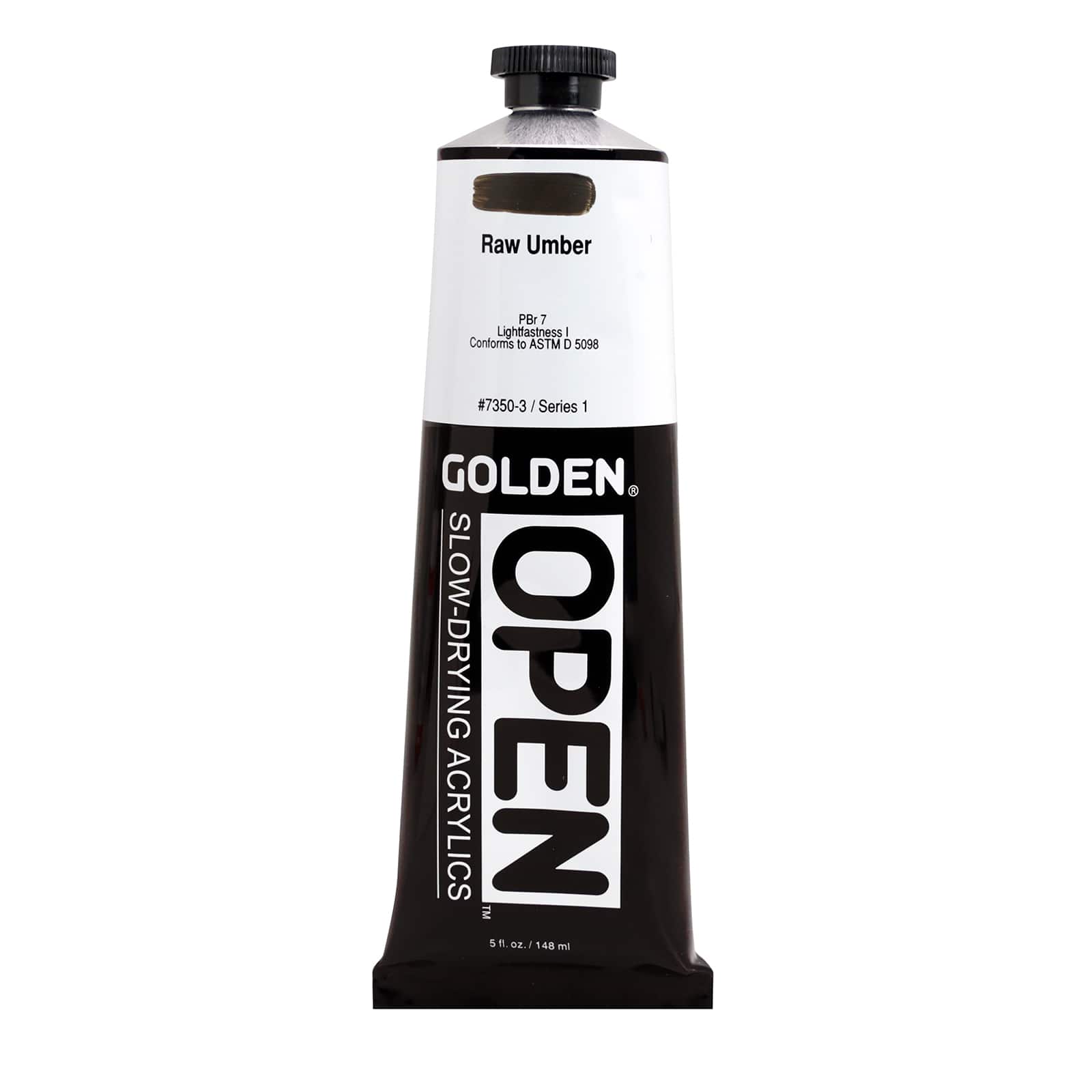 Golden OPEN Slow-Drying Acrylics, 5 oz Paint in Raw Umber