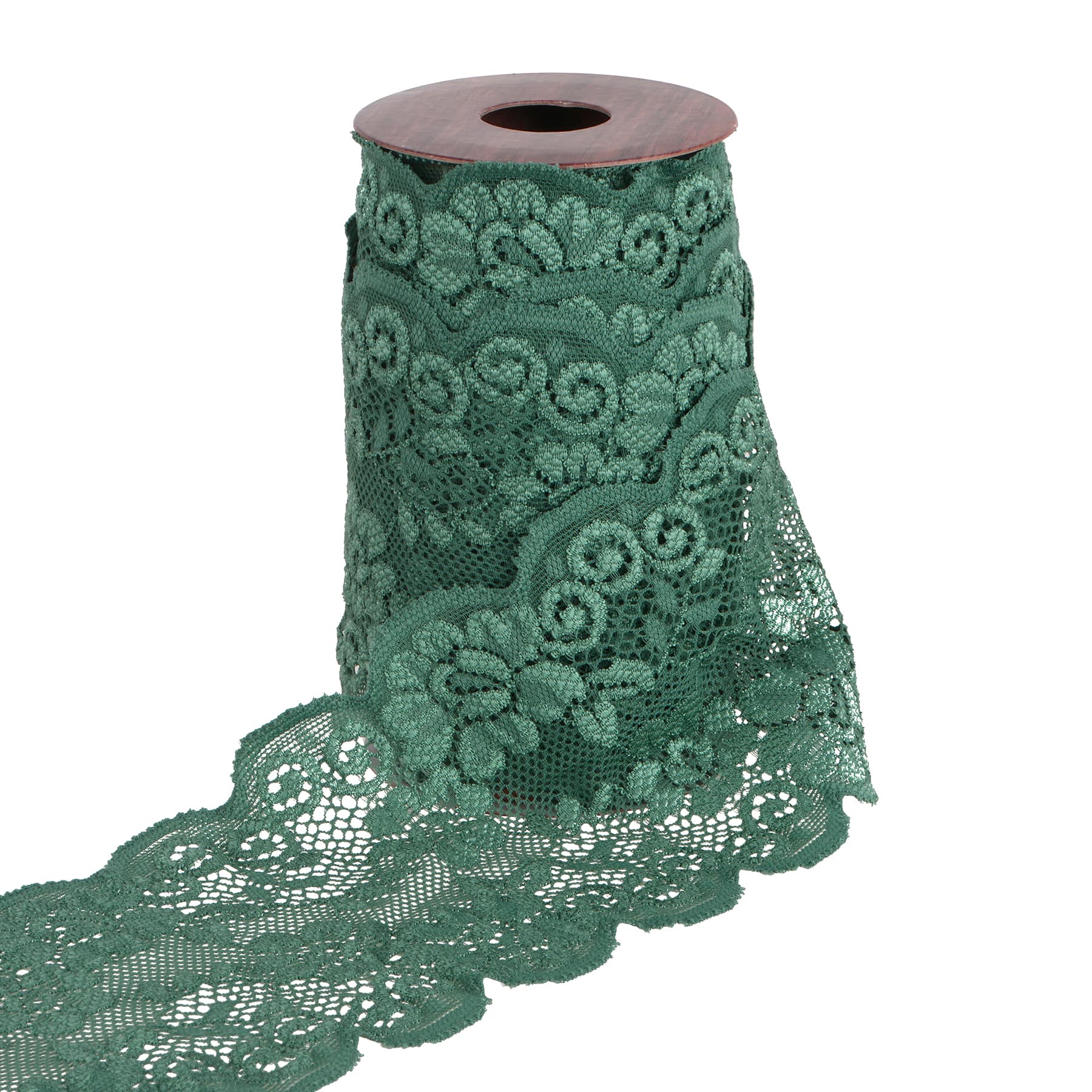 3 3/16&#x22; x 3yd. Green Lace Ribbon by Ashland&#xAE;