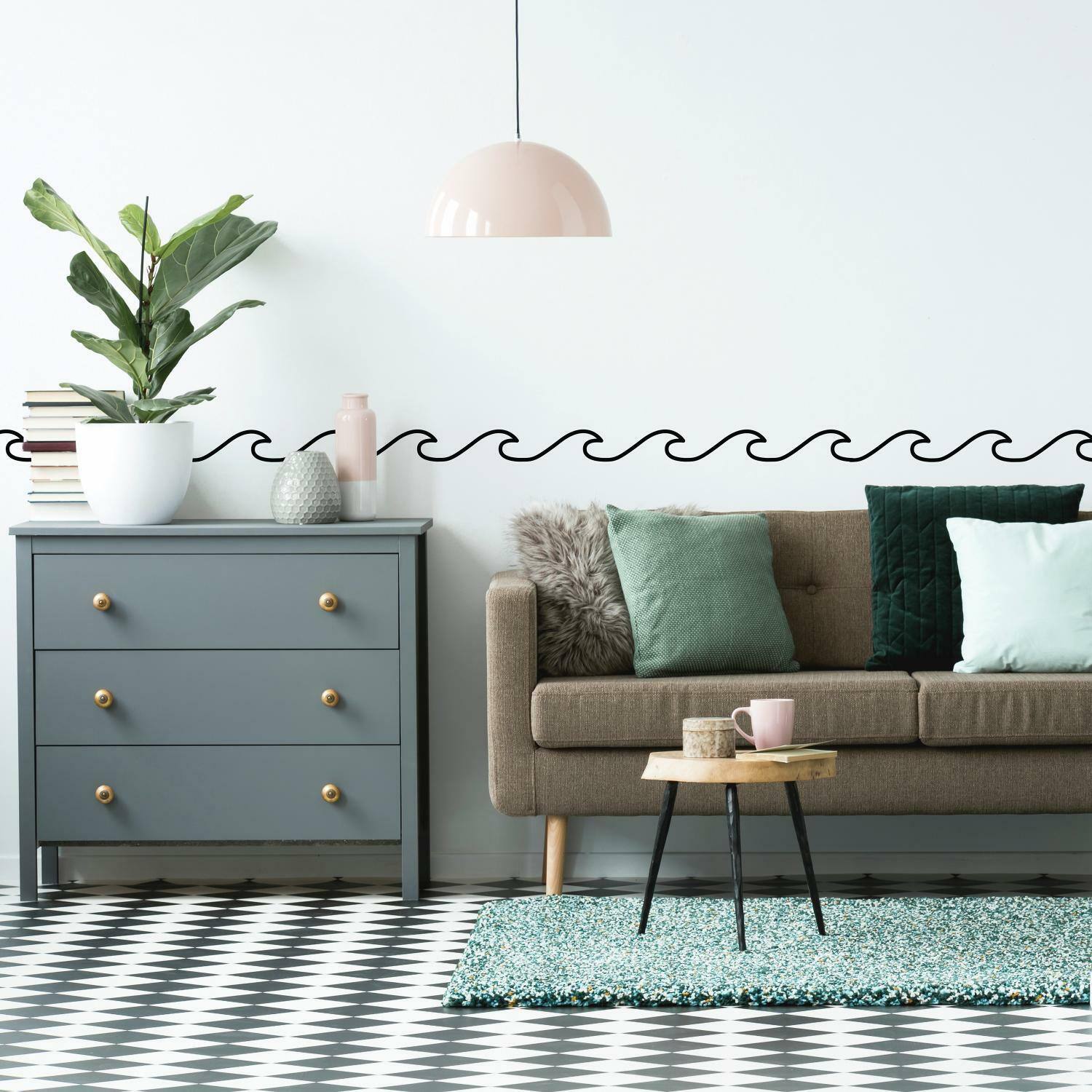 RoomMates Simplistic Waves Peel &#x26; Stick Wall Decals