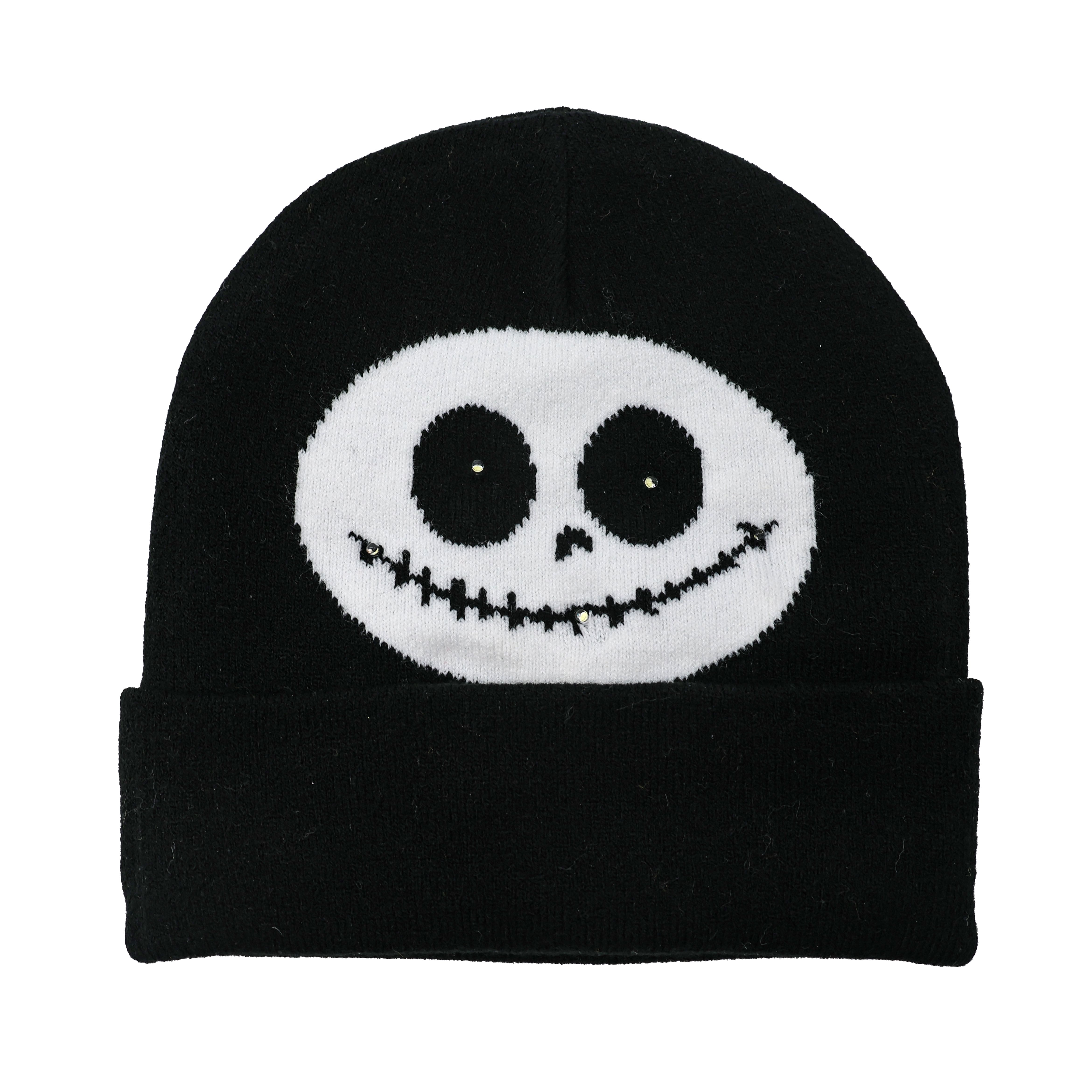 Black &#x26; White Light Up Ghost Face Beanie by Celebrate It&#x2122;