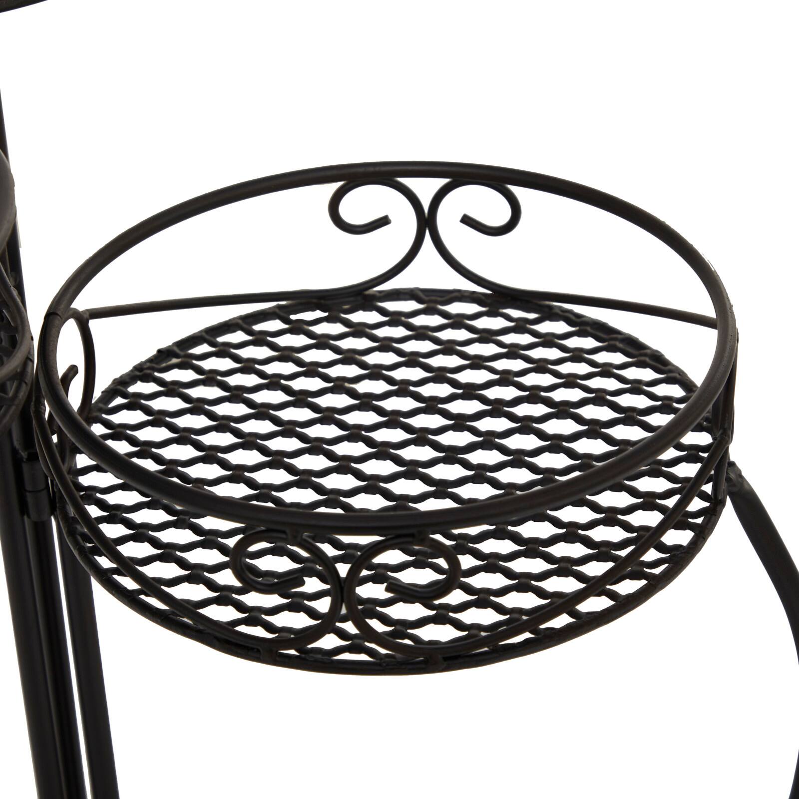 Black Iron Industrial Plantstand, 23" x 22" x 17"