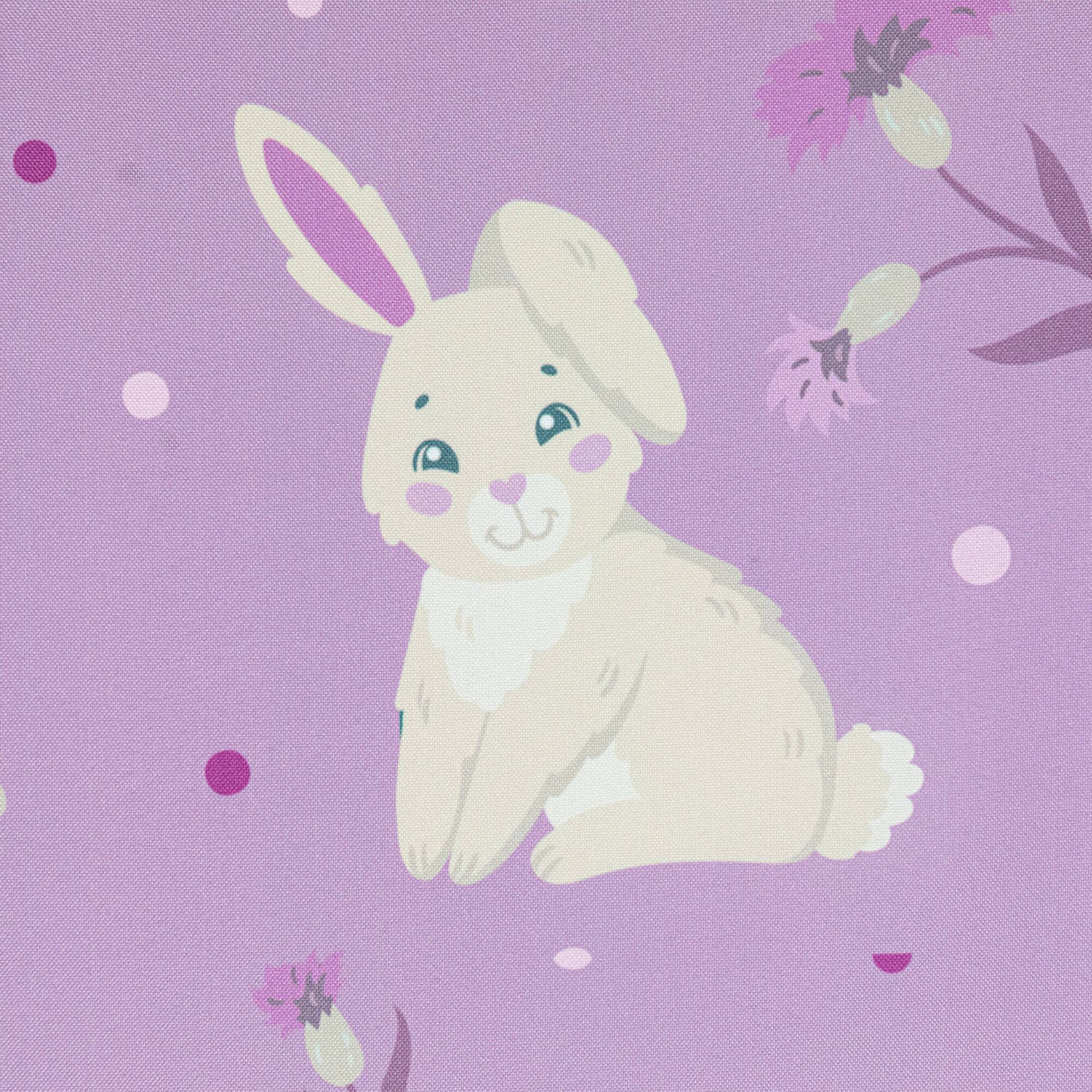 70&#x22; Purple Easter Bunny Rectangular Tablecloth