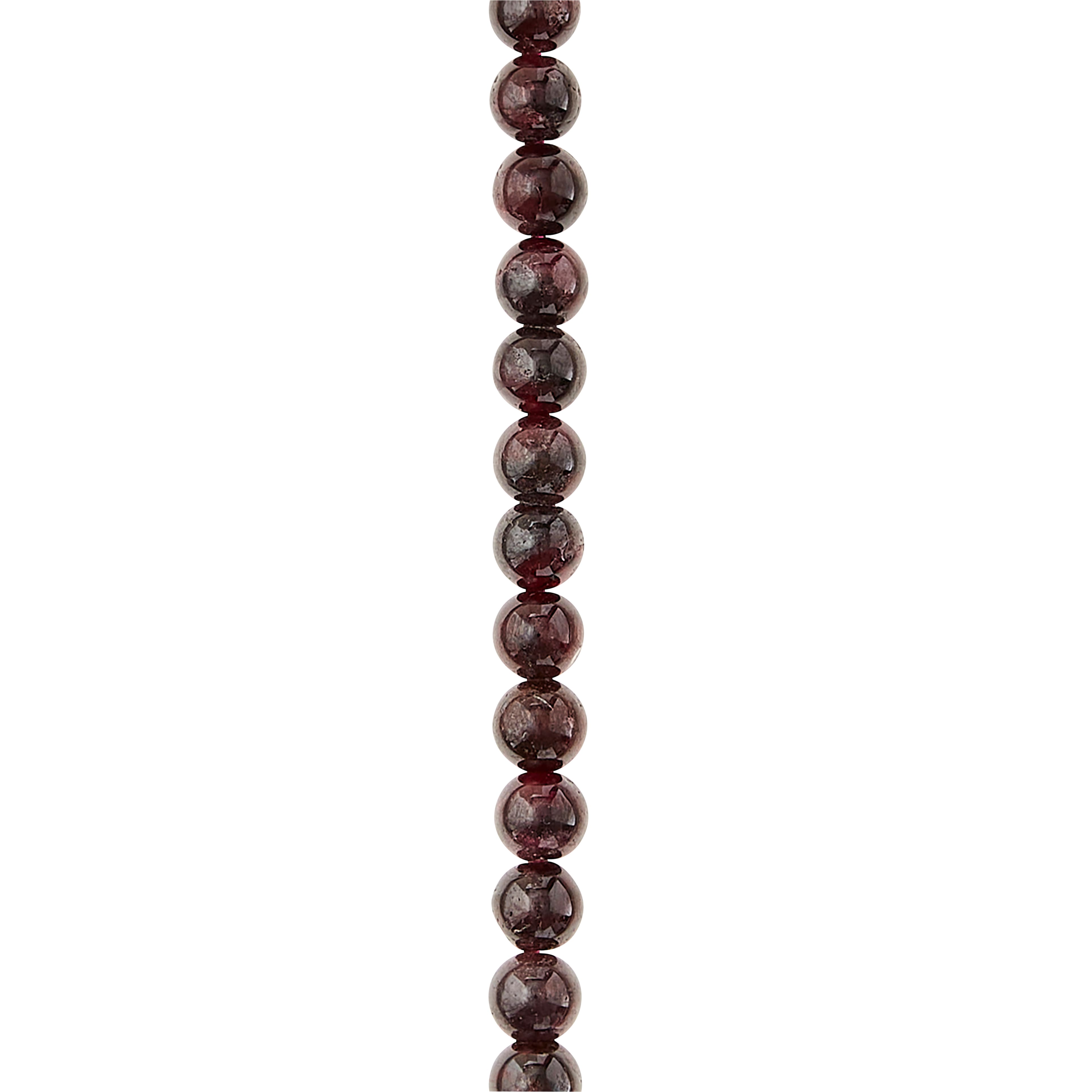 12 Pack:  Round Garnet Beads, 6mm by Bead Landing&#x2122;