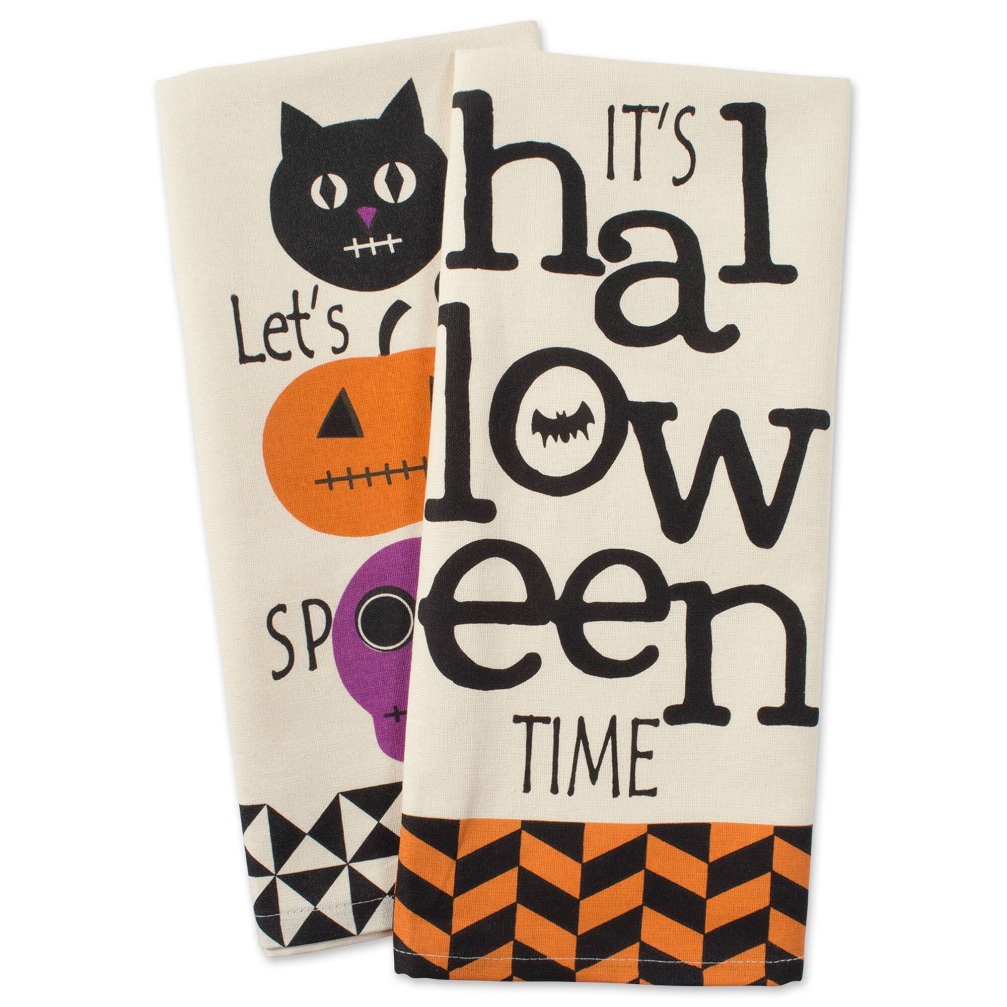 DII&#xAE; Assorted All Hallows Eve Halloween Printed Dishtowel Set