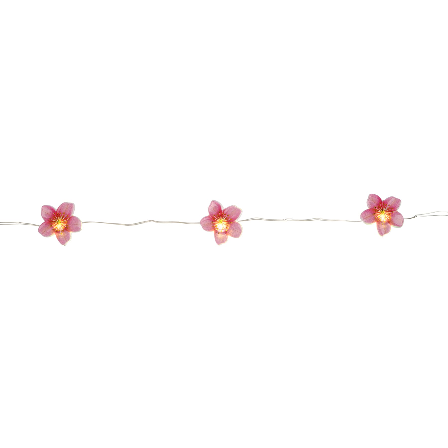 18ct. Pink Oenothera Icon Warm White LED String Lights by Ashland&#xAE;