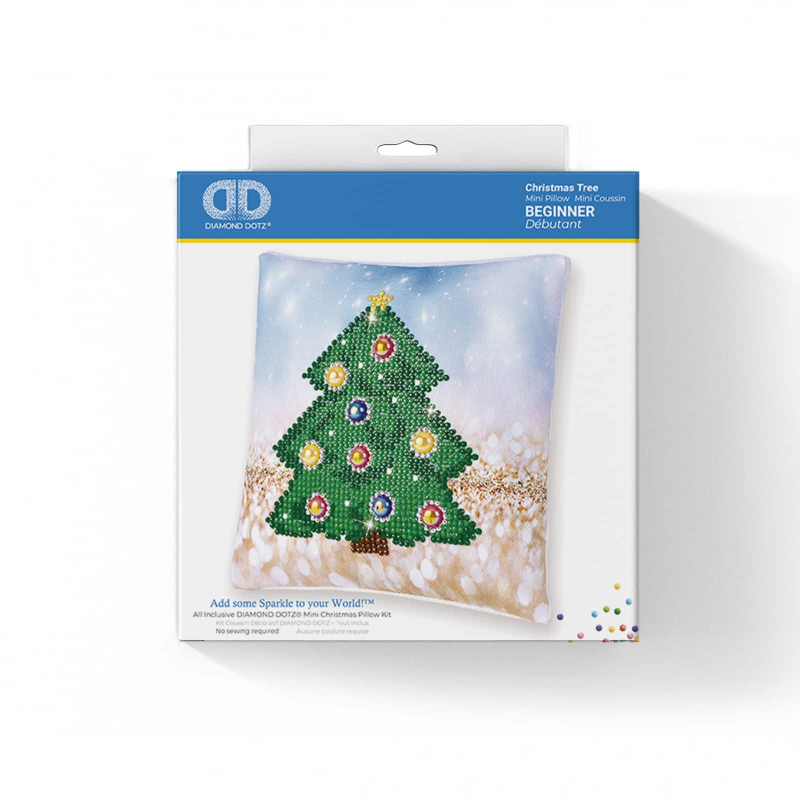 Diamond Dotz&#xAE; Beginner Christmas Tree Decorative Mini Pillow Kit