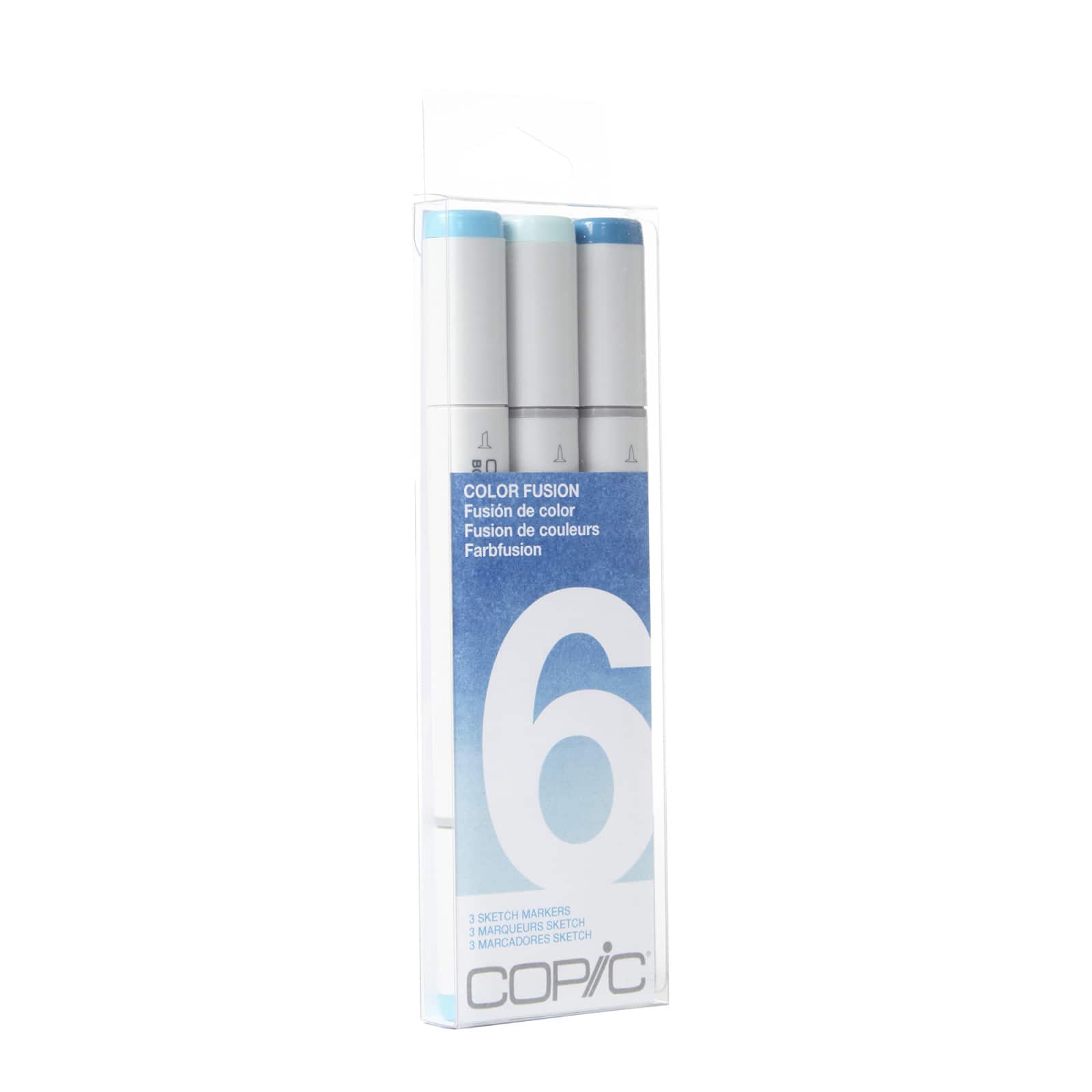 6 Packs: 3 ct. (18 total) Copic&#xAE; Sketch Marker Color Fusion Set 6, Blue