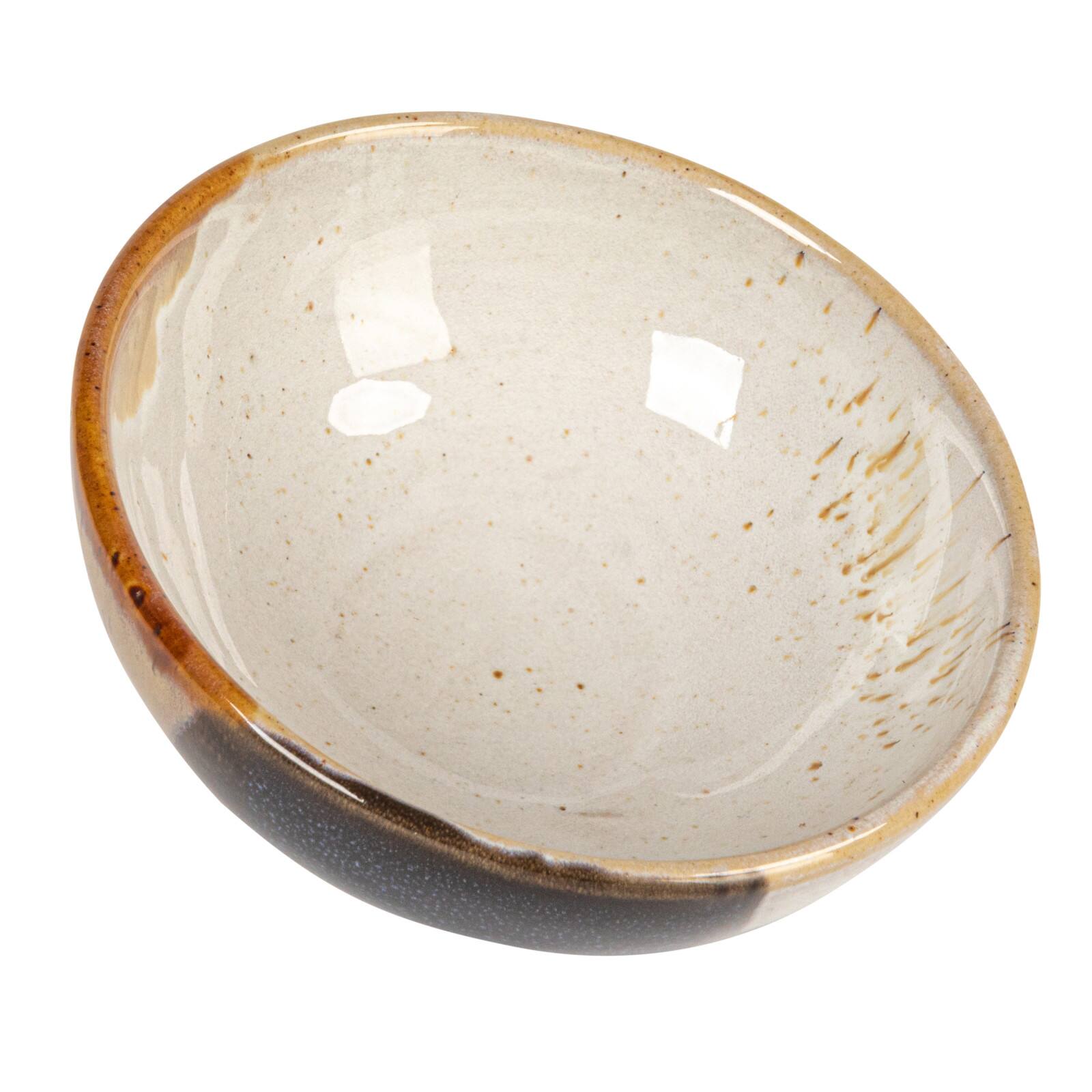 Hello Honey® 5" Tan & White Earthen Charm Stoneware Bowls, 4ct.