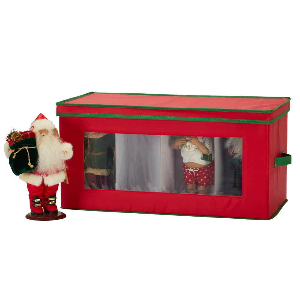 Household Essentials 15" Red Holiday Storage Box