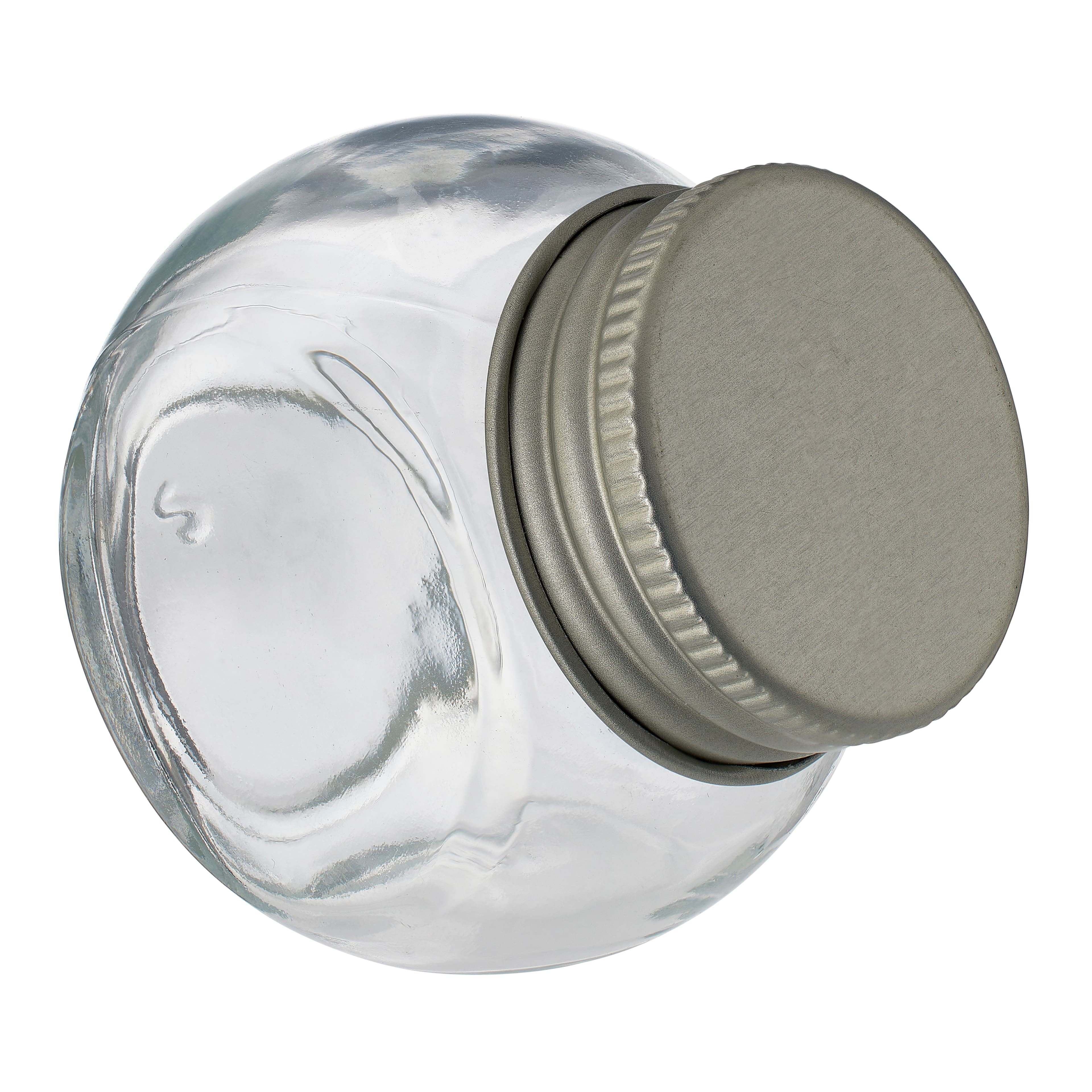 Round Glass Favor Jar with Silver Lid by Celebrate It&#x2122; Occasions&#x2122;