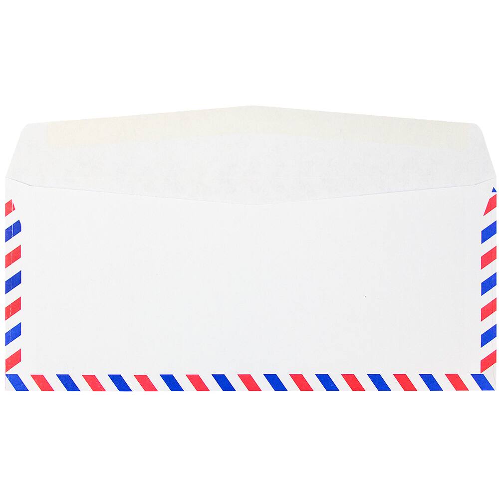 JAM Paper 4.125" x 9.5" White Airmail Envelopes