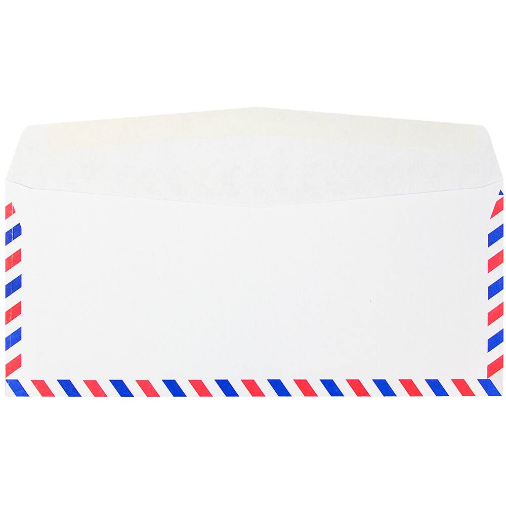 JAM Paper 4.125&#x22; x 9.5&#x22; White Airmail Envelopes