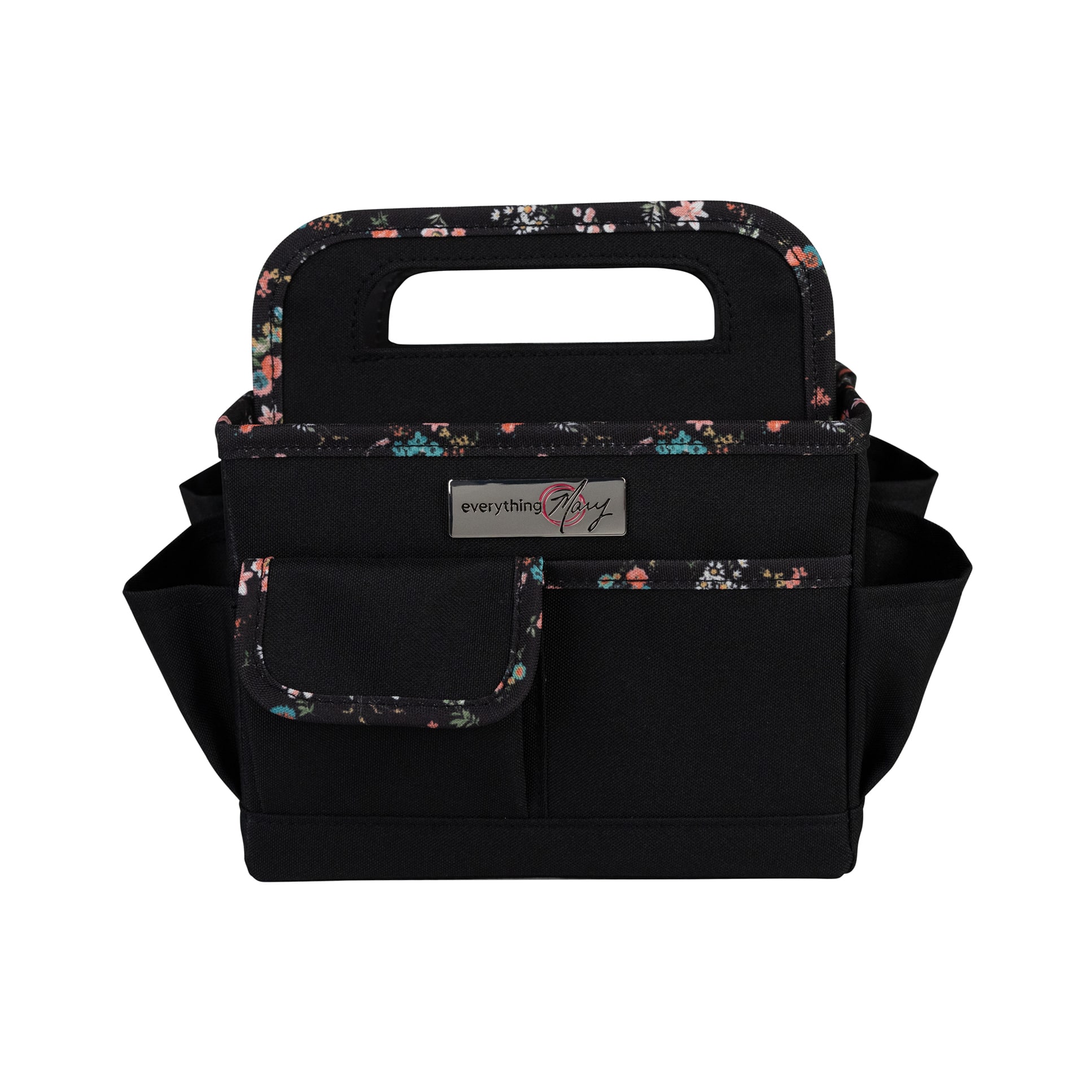 Everything Mary Black & Floral Collapsible Craft Caddy