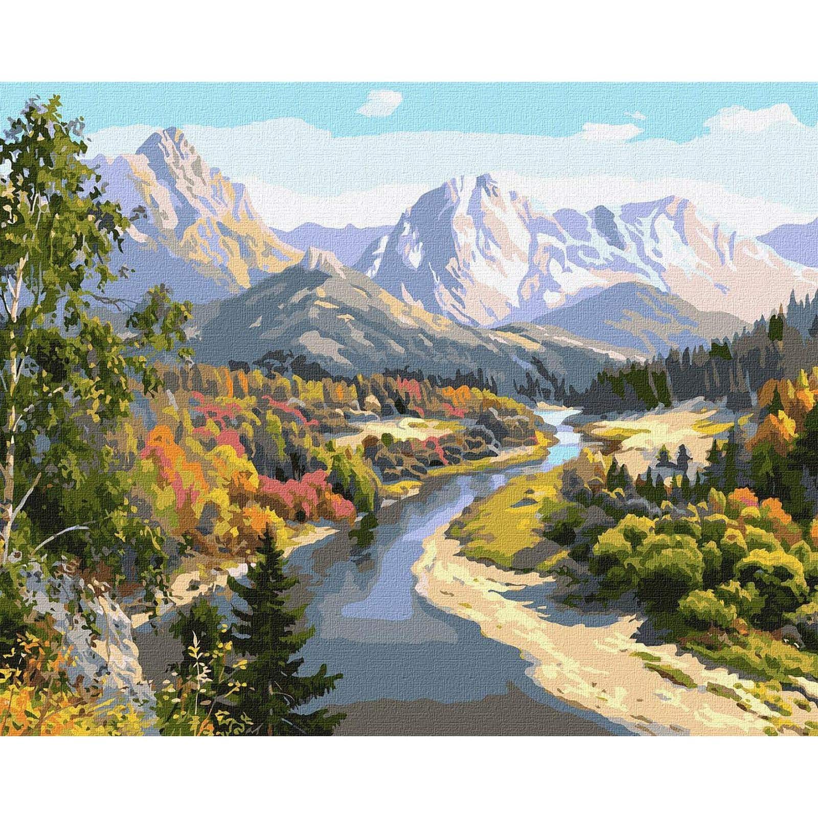 Autumn in the Mountains Painting by Numbers Kit
