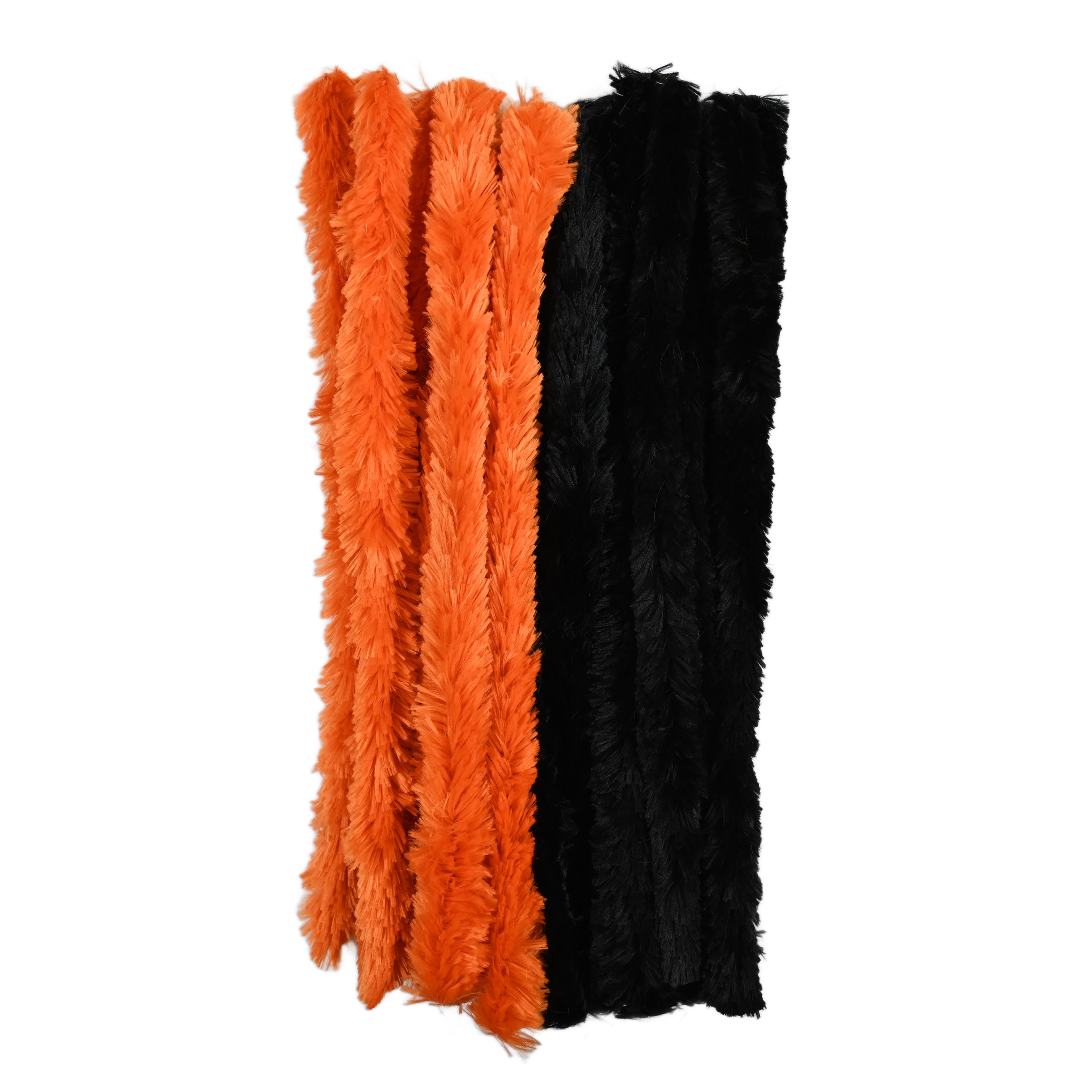 Jumbo Orange &#x26; Black Chenille Stems, 24ct. by Creatology&#x2122;