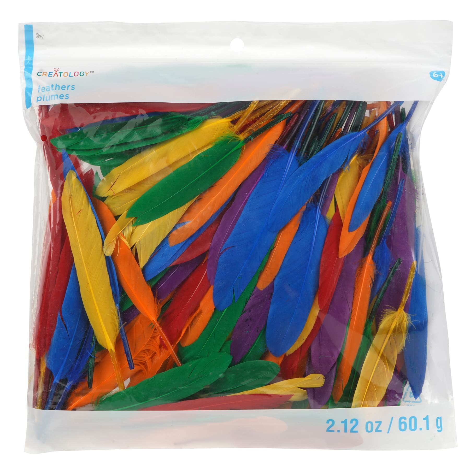 12 Pack: Rainbow Craft Goose Feathers by Creatology&#x2122;