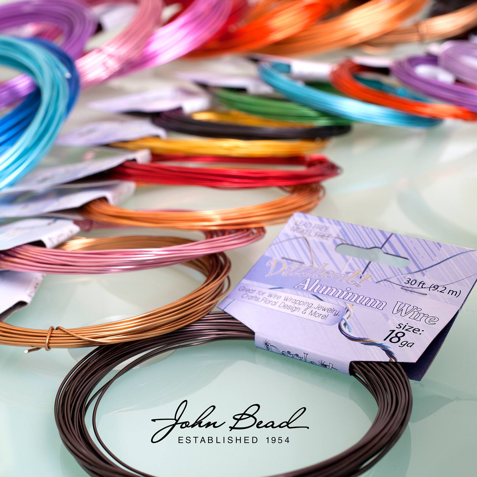 John Bead 18 Gauge Aluminum Jewelry Wire, 30ft.