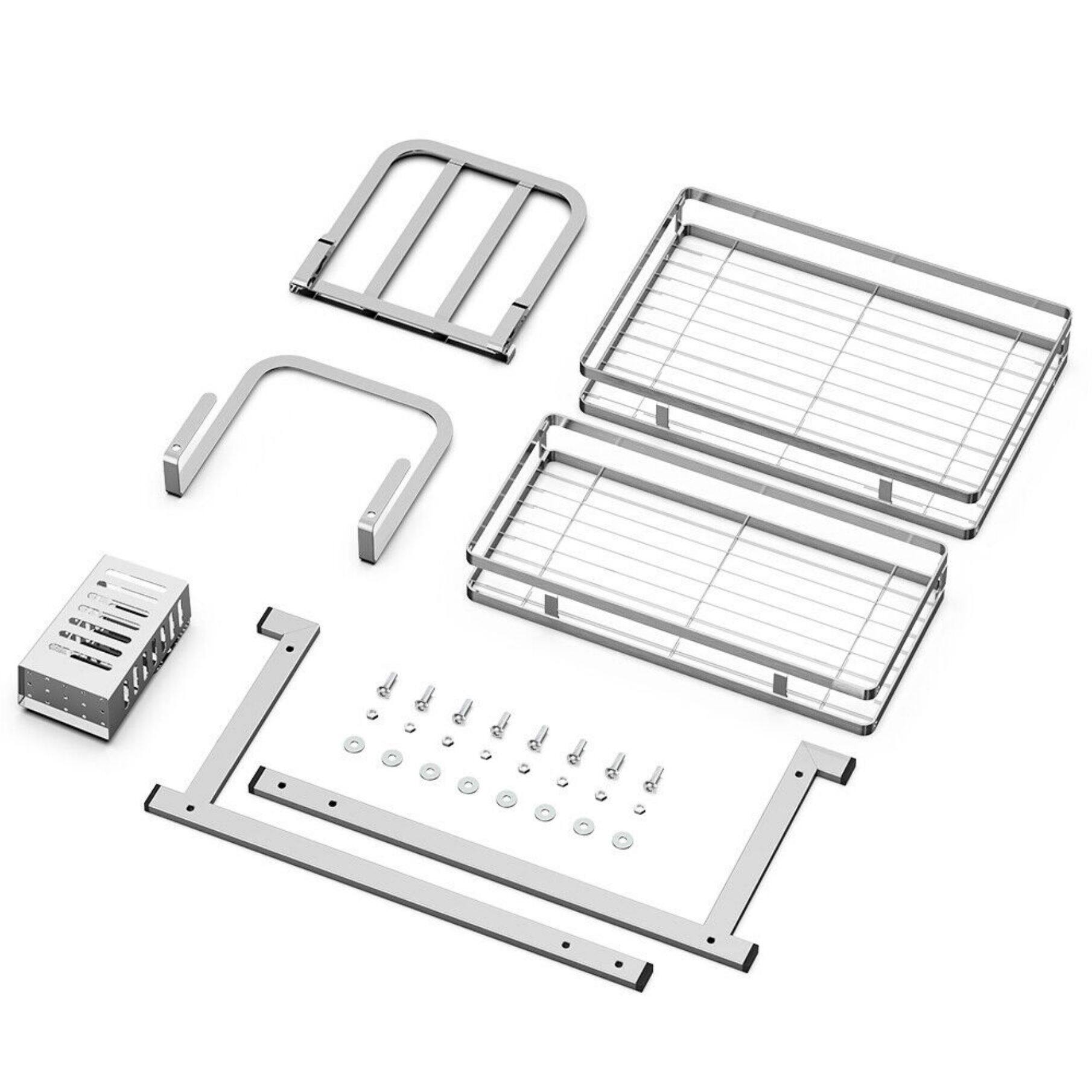 NEX&#x2122; 15&#x22; Silver 2-Tier Standing Storage Rack