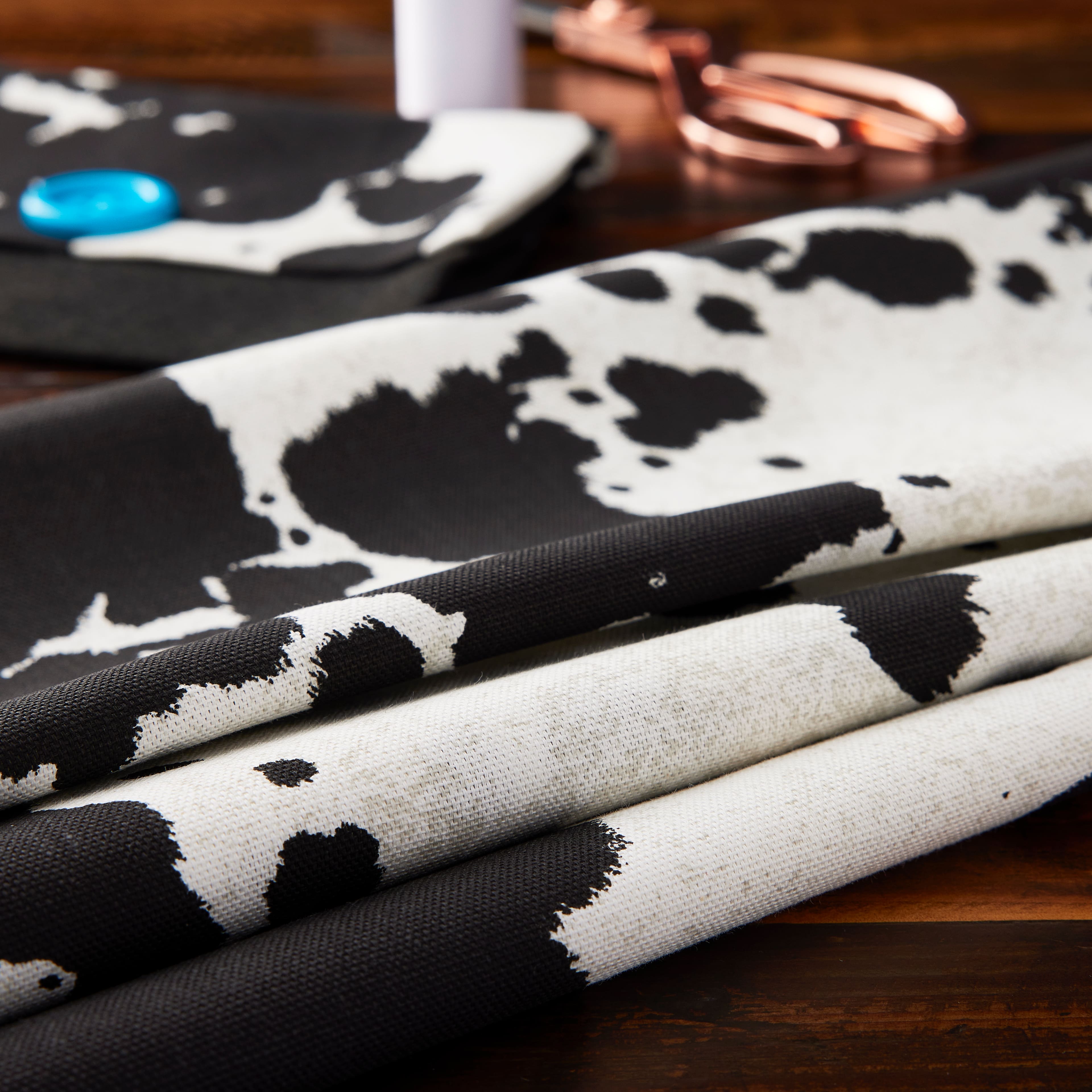 Richloom Black Cowhide Home Décor Fabric