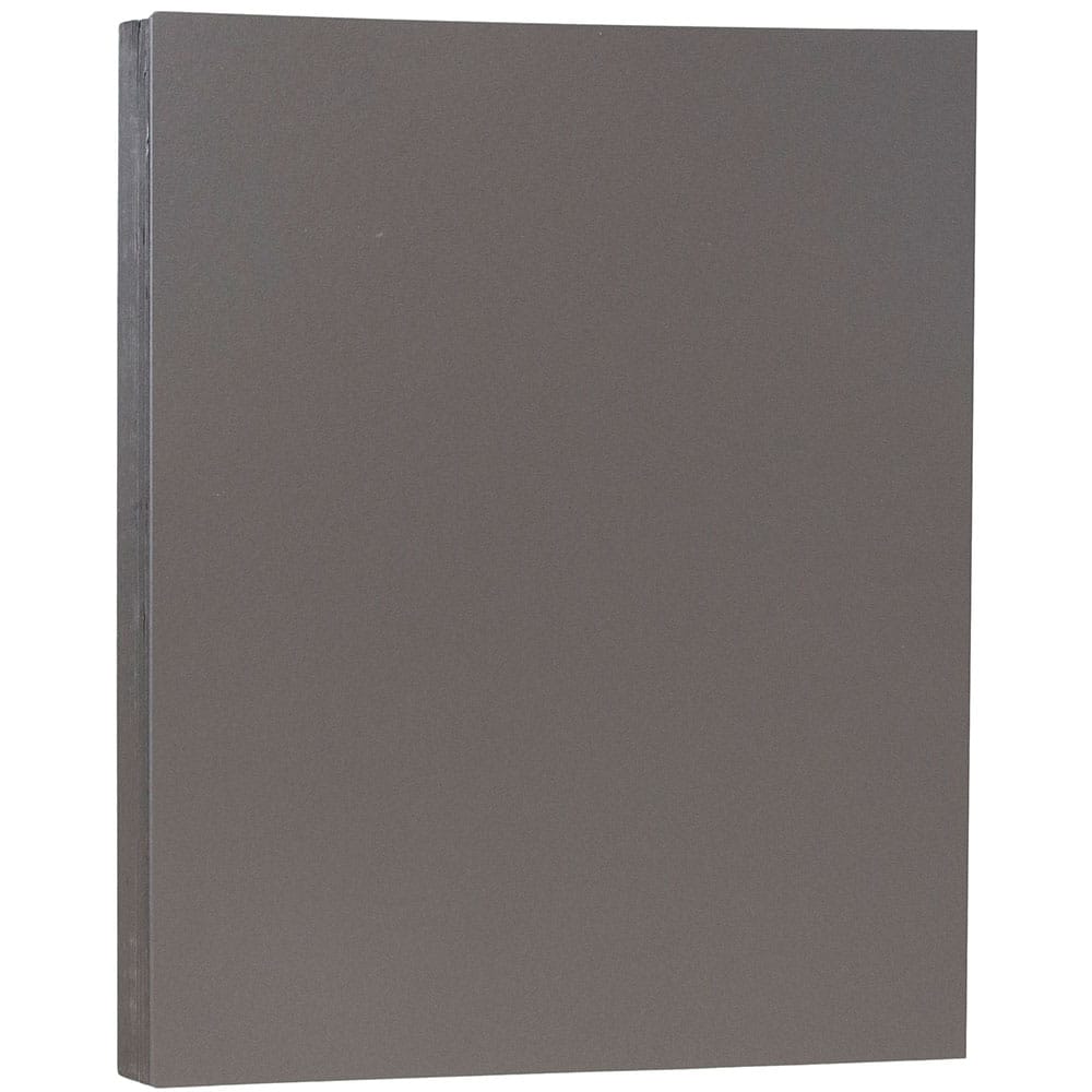 JAM Paper 80 lb. Cardstock Paper, 8.5 x 11, Granite Silver, 50  Sheets/Pack (881715)