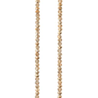 Amber Small Glass Faceted Rondel Beads, 3mm by Bead Landing™ image